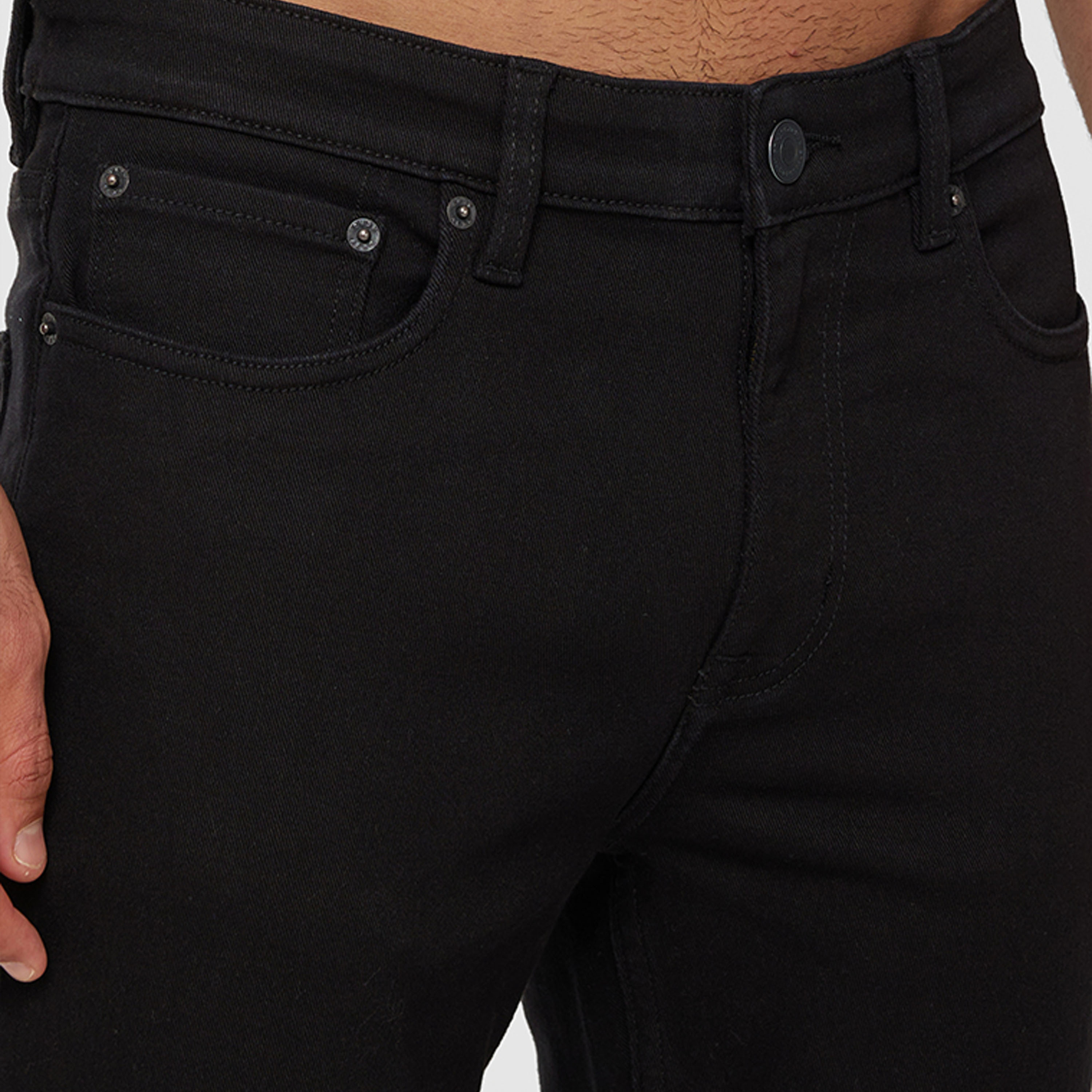 ايروبوستيل- بنطلون جينز رجالي ضيق بخصر متوسط ​​وبلون أسود مغسول-men-clothing-bottoms-jeans-image-3