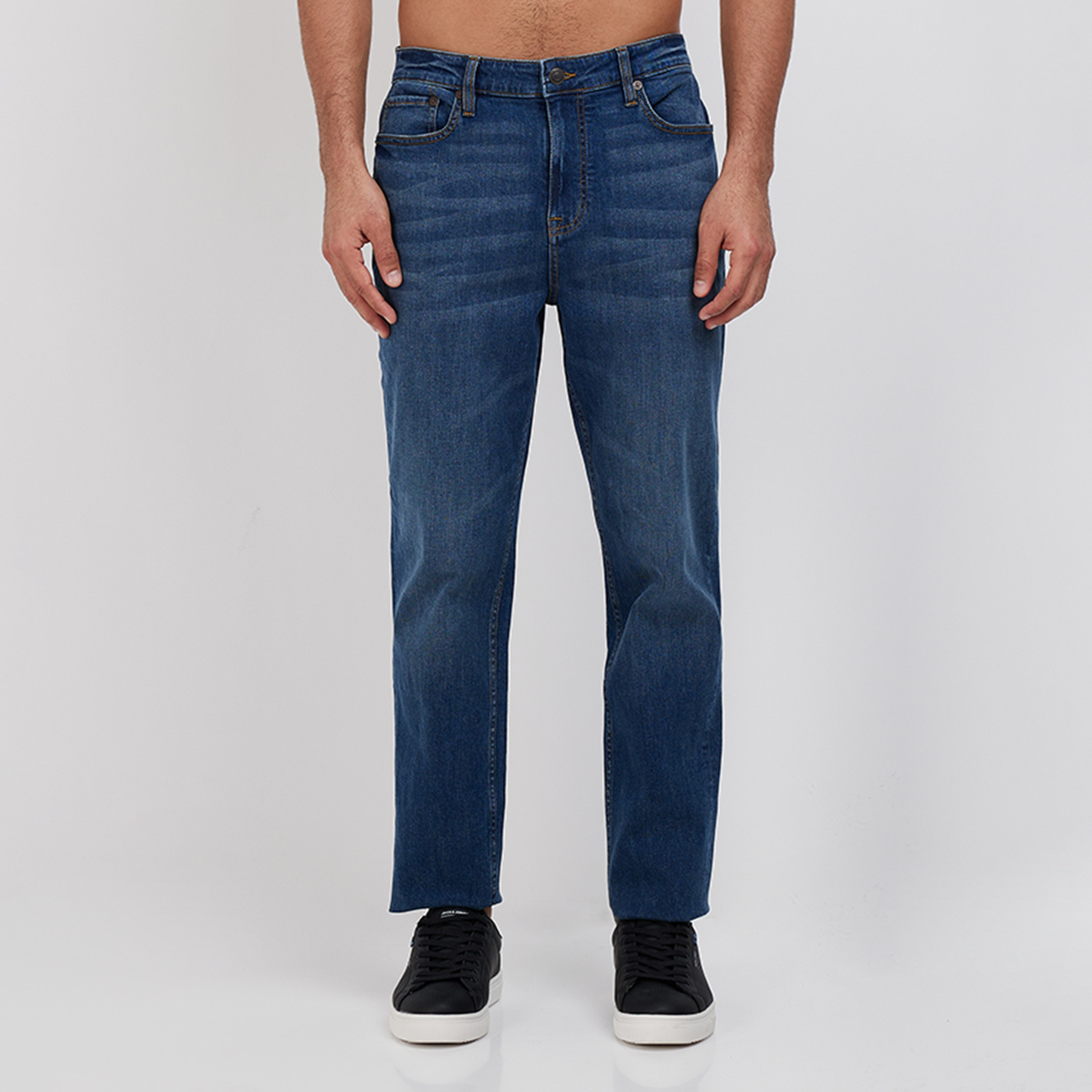 Aeropostale Plain Mid-Rise Button and Zip Fly Men's Jeans-men-clothing-bottoms-jeans-image-1