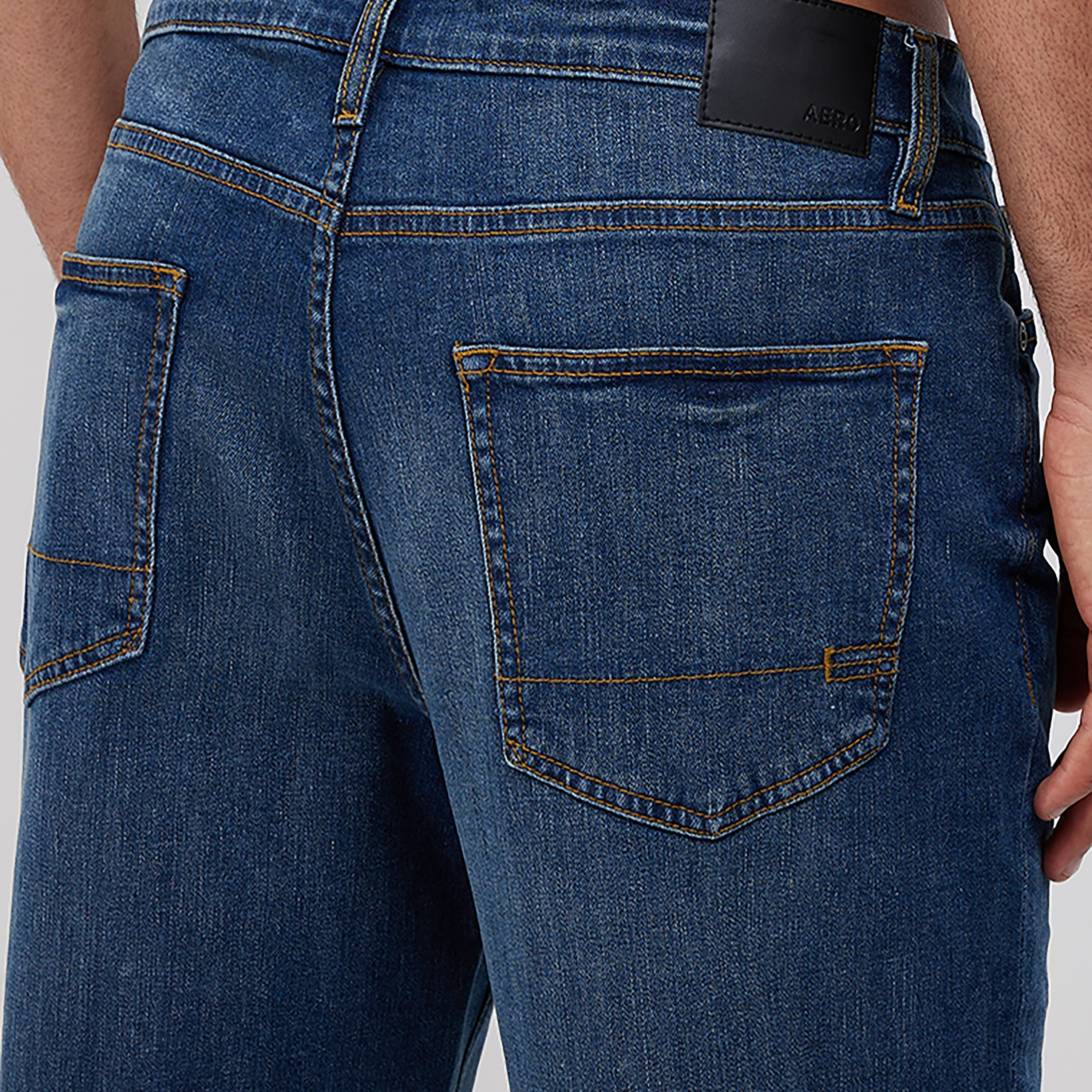 Aeropostale Plain Mid-Rise Button and Zip Fly Men's Jeans-men-clothing-bottoms-jeans-image-3