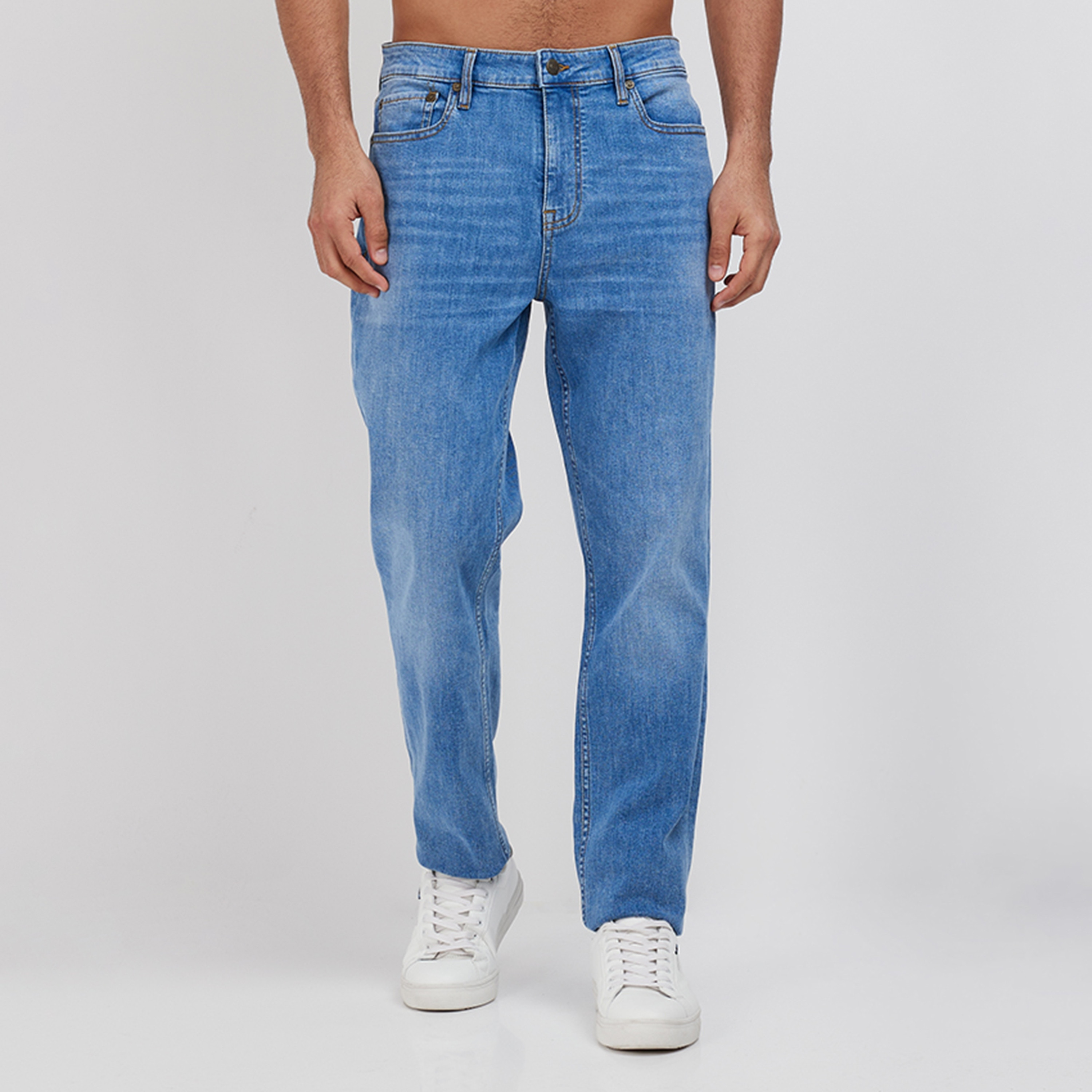 Aeropostale Plain Mid-Rise Button and Zip Fly Men's Jeans-men-clothing-bottoms-jeans-image-5