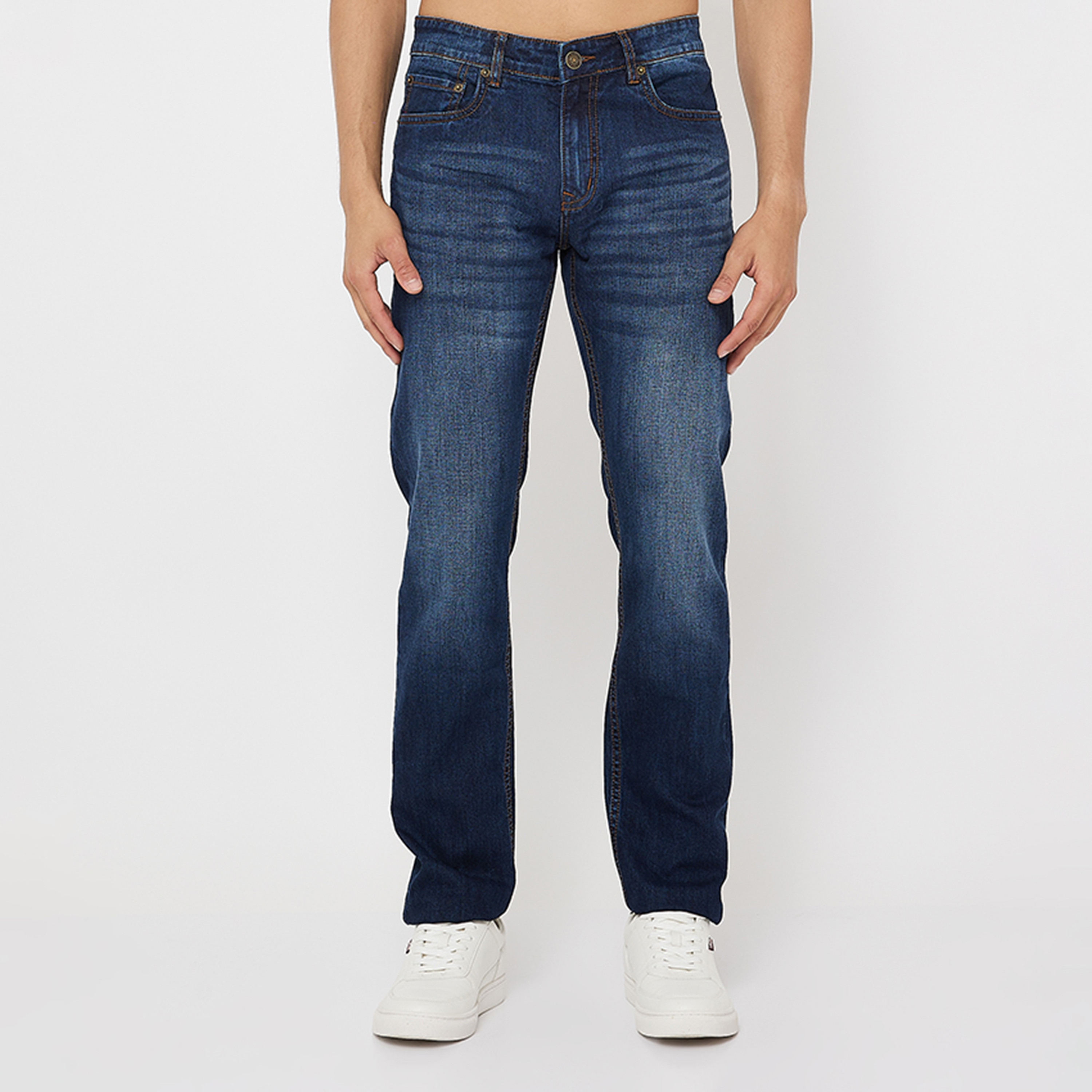 Aeropostale Plain Mid-Rise Button and Zip Fly Men's Jeans-men-clothing-bottoms-jeans-image-1