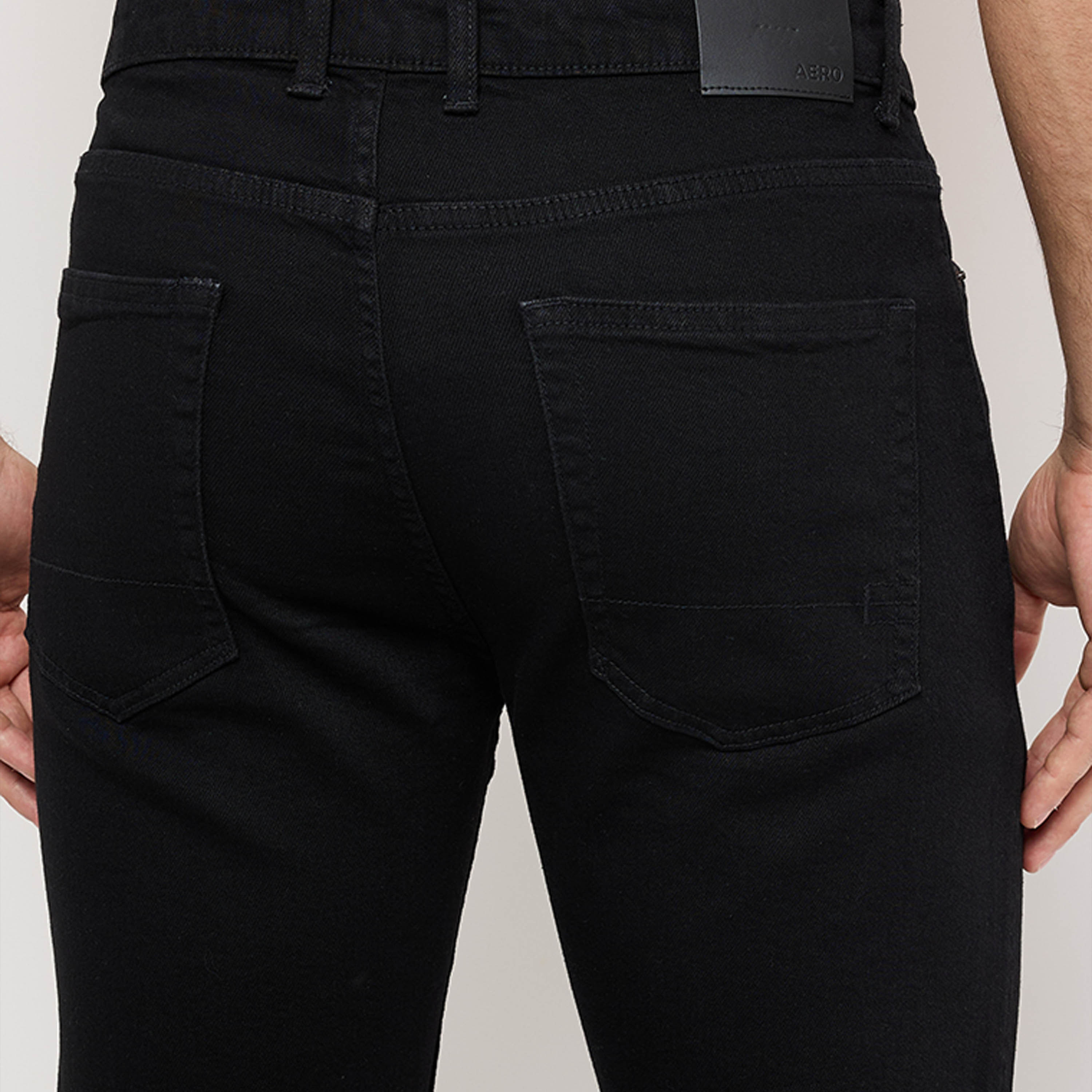 ايروبوستيل- بنطلون جينز رجالي ضيق بخصر متوسط ​​وبلون أسود مغسول-men-clothing-bottoms-jeans-image-3