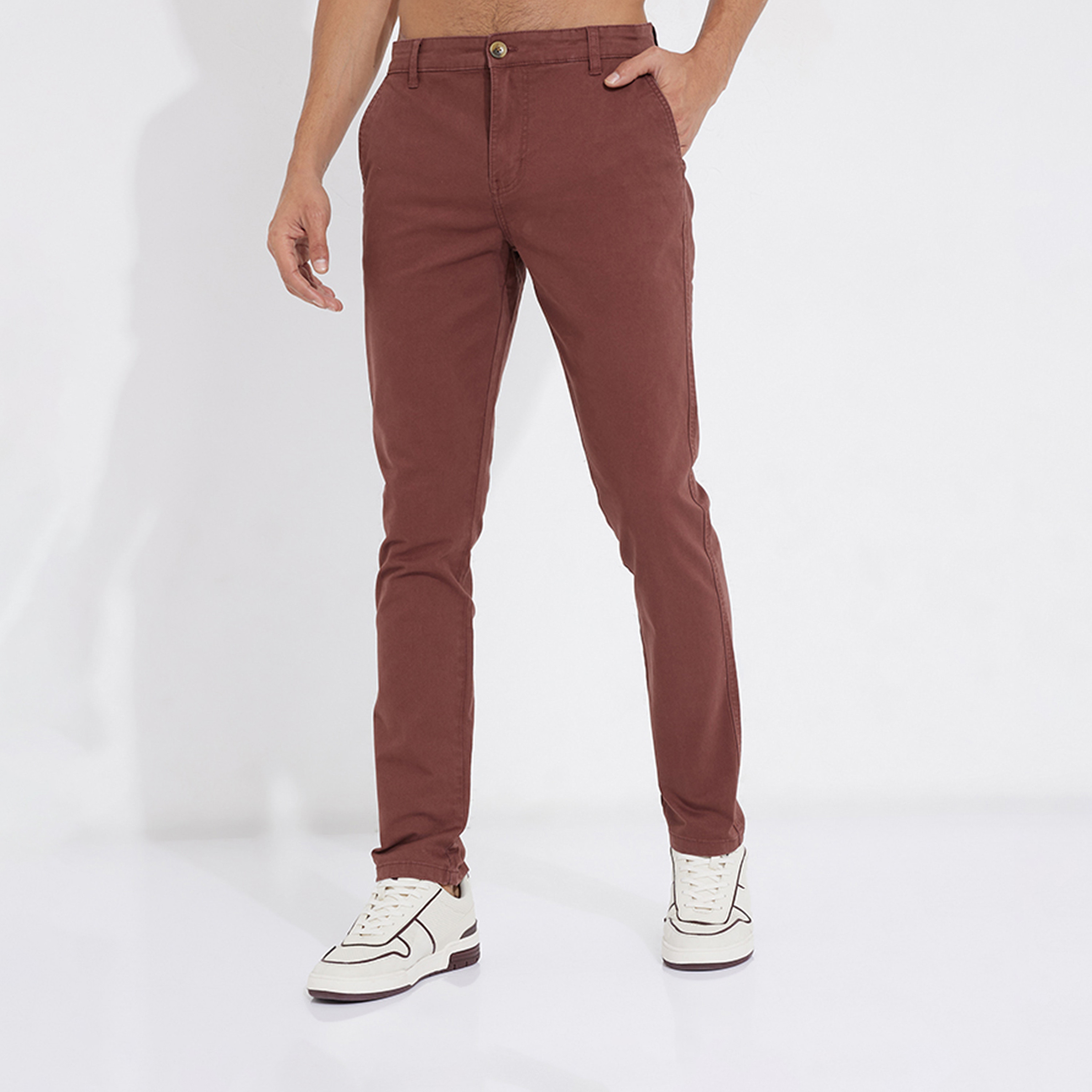 ايروبوستيل- بنطلون شينو رجالي سادة بقصّة نحيفة وخصر متوسط ​​وغسيل-men-clothing-bottoms-trousersandchinos-chinos-image-1