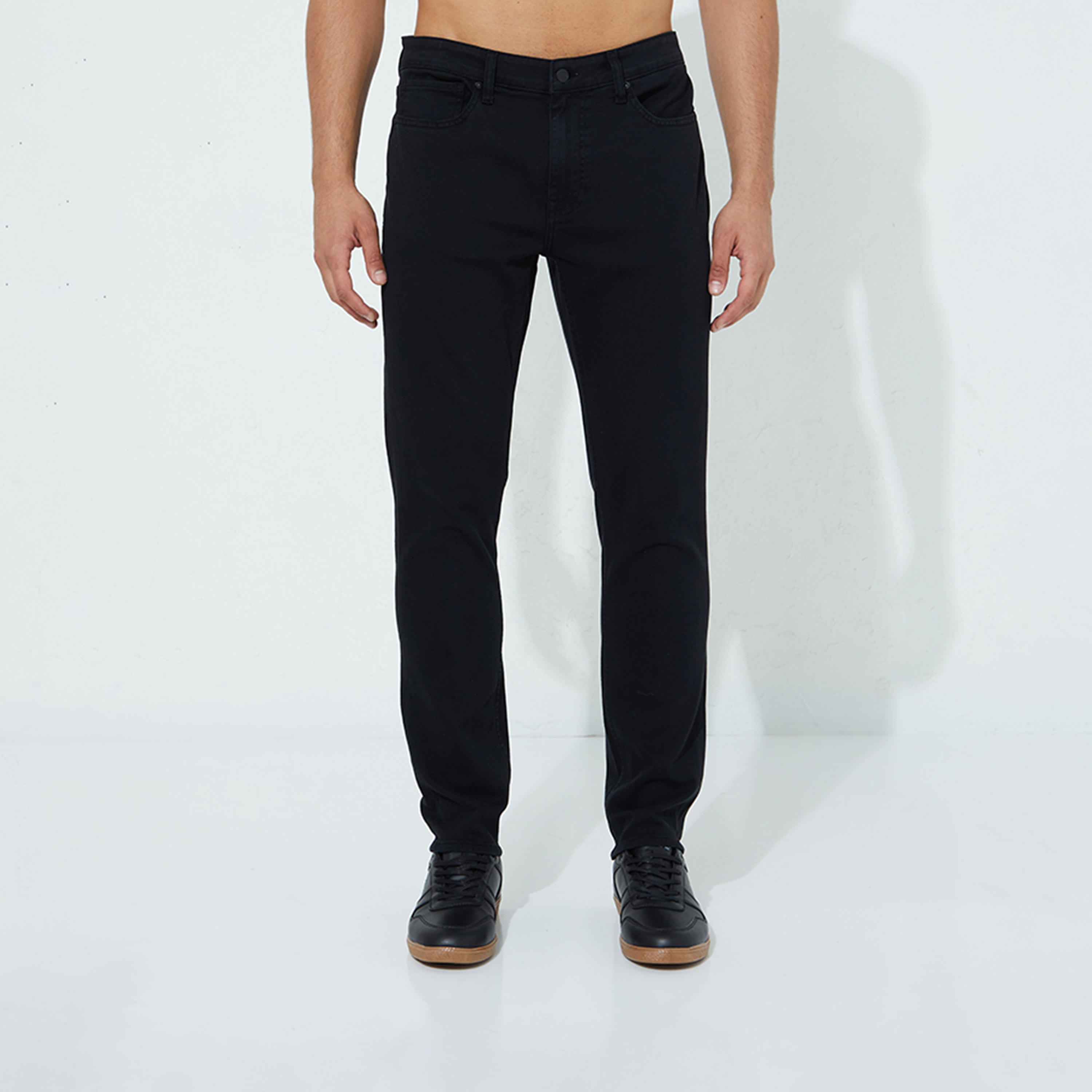 Aeropostale Men's Slim Fit Mid-Rise Black Wash Jeans-men-clothing-bottoms-jeans-image-1