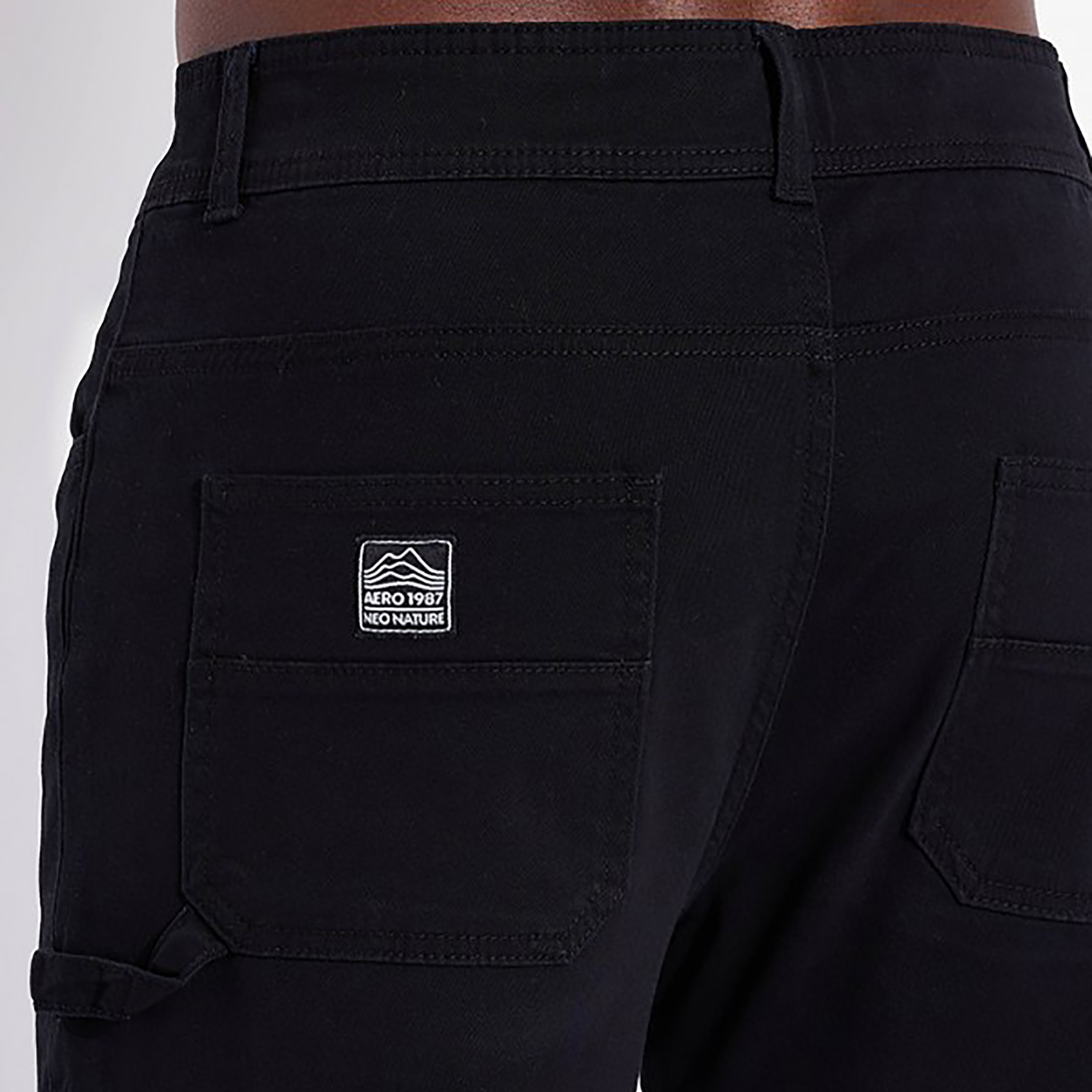 Aeropostale Plain Mid-Rise Joggers with Button Closure-men-clothing-bottoms-joggers-image-3