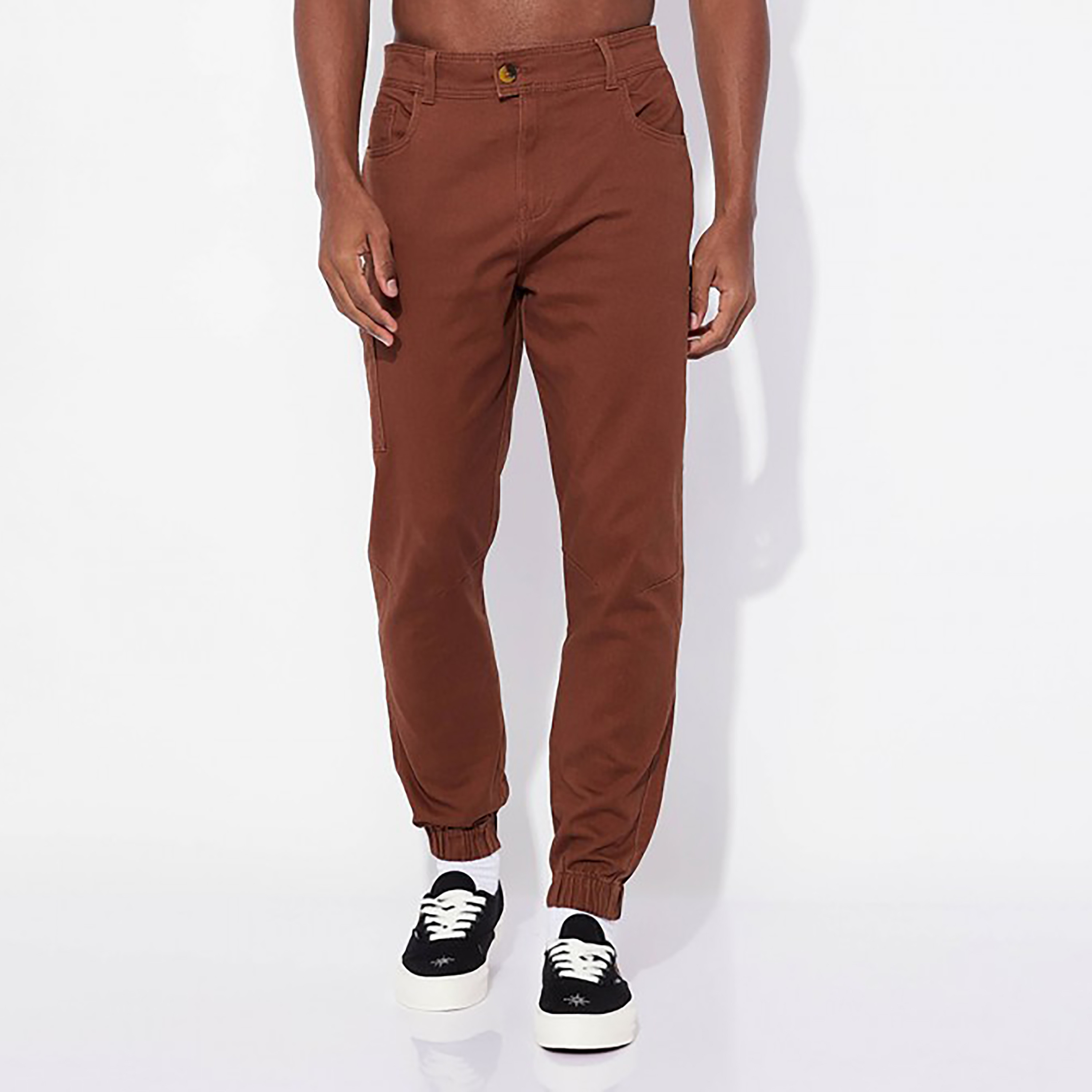 جوغرز عادي متوسط الارتفاع مع زر للإغلاق من ايروبوستال-men-clothing-bottoms-joggers-image-9