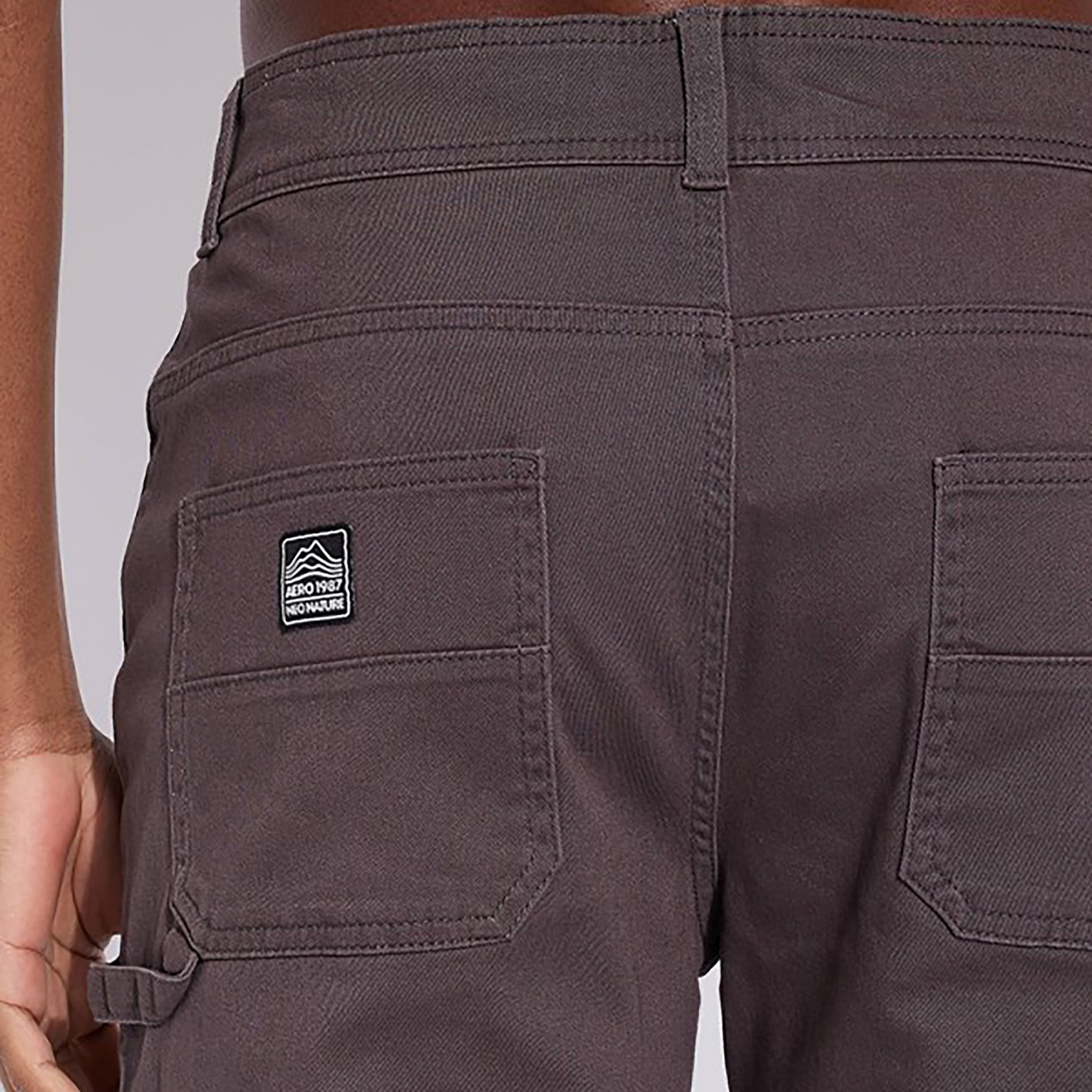 جوغرز عادي متوسط الارتفاع مع زر للإغلاق من ايروبوستال-men-clothing-bottoms-joggers-image-7