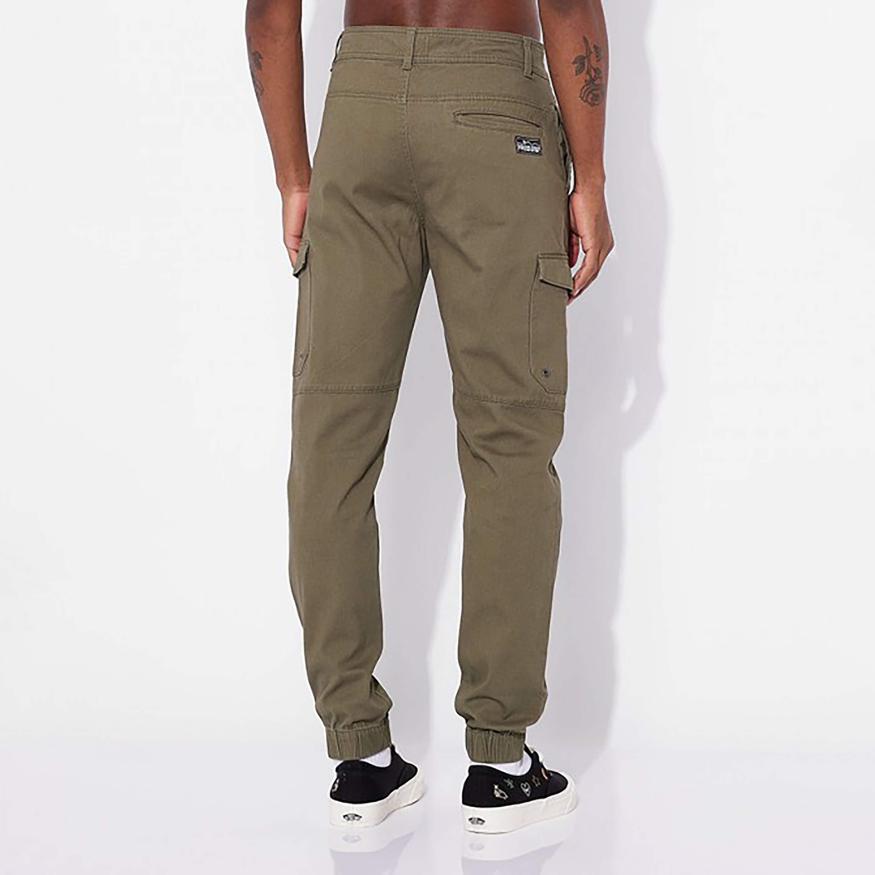 Aeropostale Plain Mid-Rise Cargo Joggers-men-clothing-bottoms-joggers-image-4