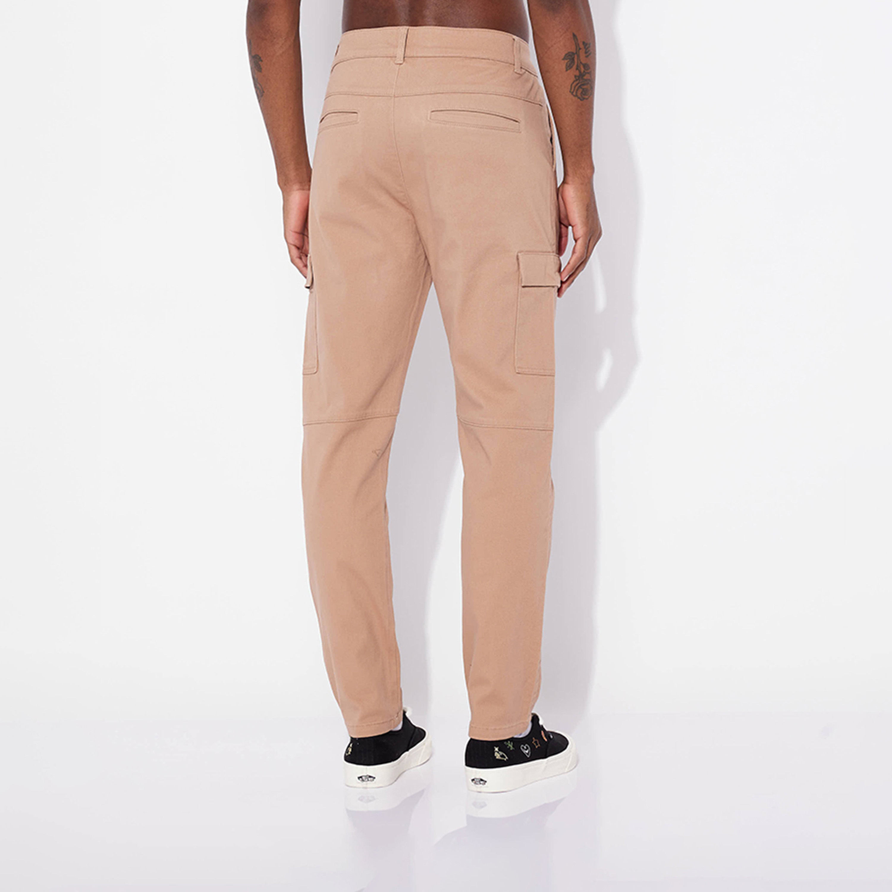 Aeropostale Men's Solid Slim Fit Mid-Rise Cargo-men-clothing-bottoms-joggers-image-4
