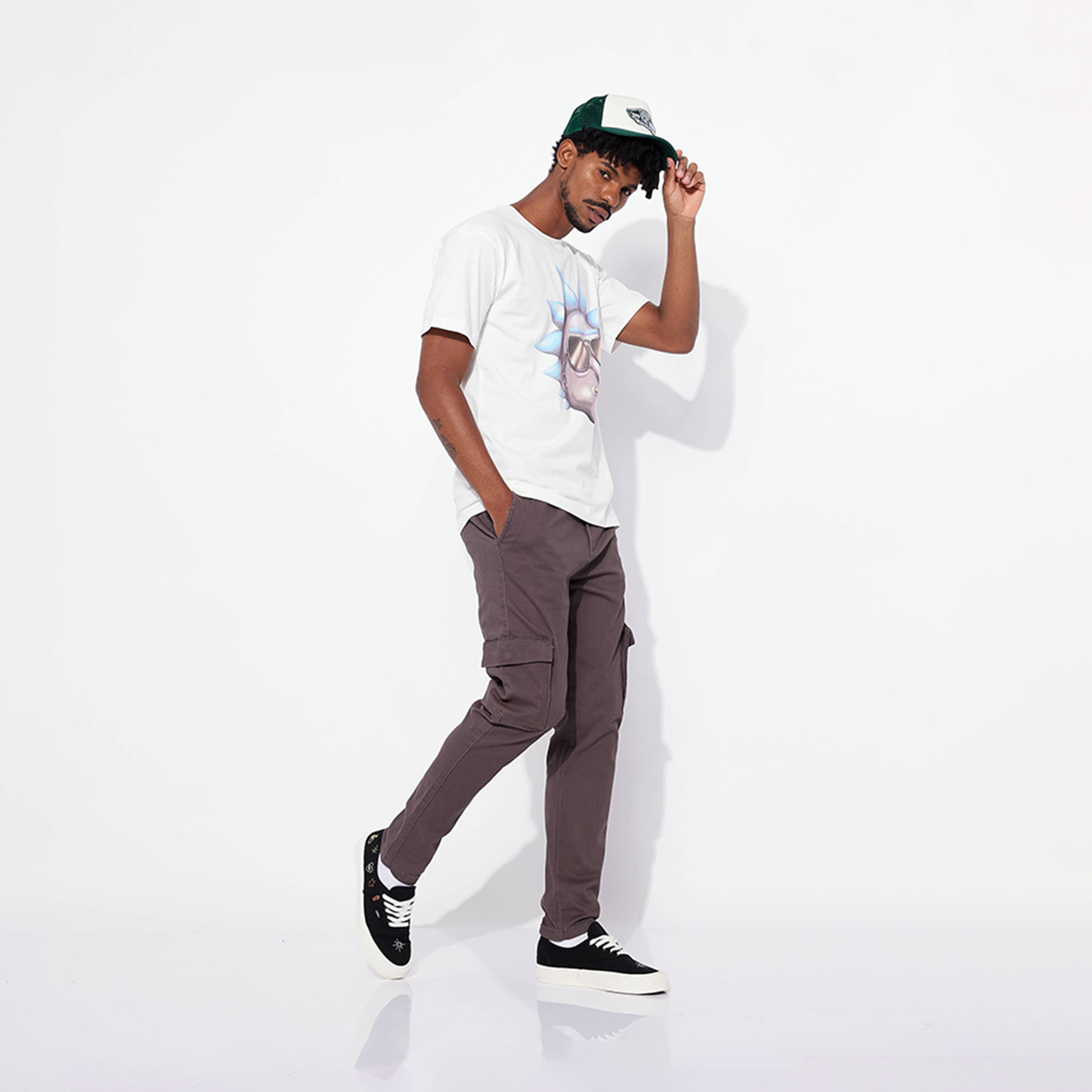 ايروبوستيل- بنطلون كارجو رجالي سادة بقصّة نحيفة وخصر متوسط ​​وغسيل-men-clothing-bottoms-joggers-image-6