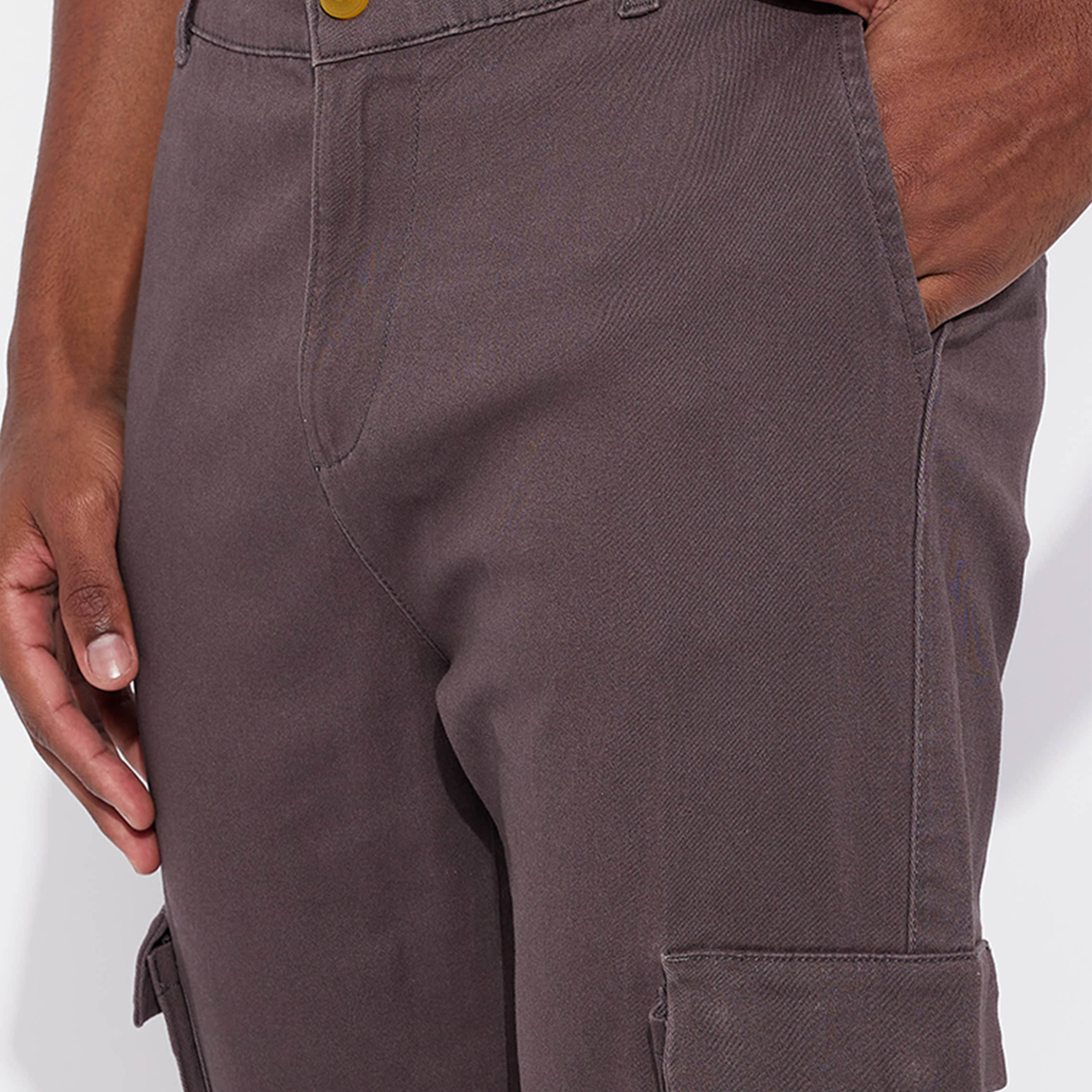ايروبوستيل- بنطلون كارجو رجالي سادة بقصّة نحيفة وخصر متوسط ​​وغسيل-men-clothing-bottoms-joggers-image-7