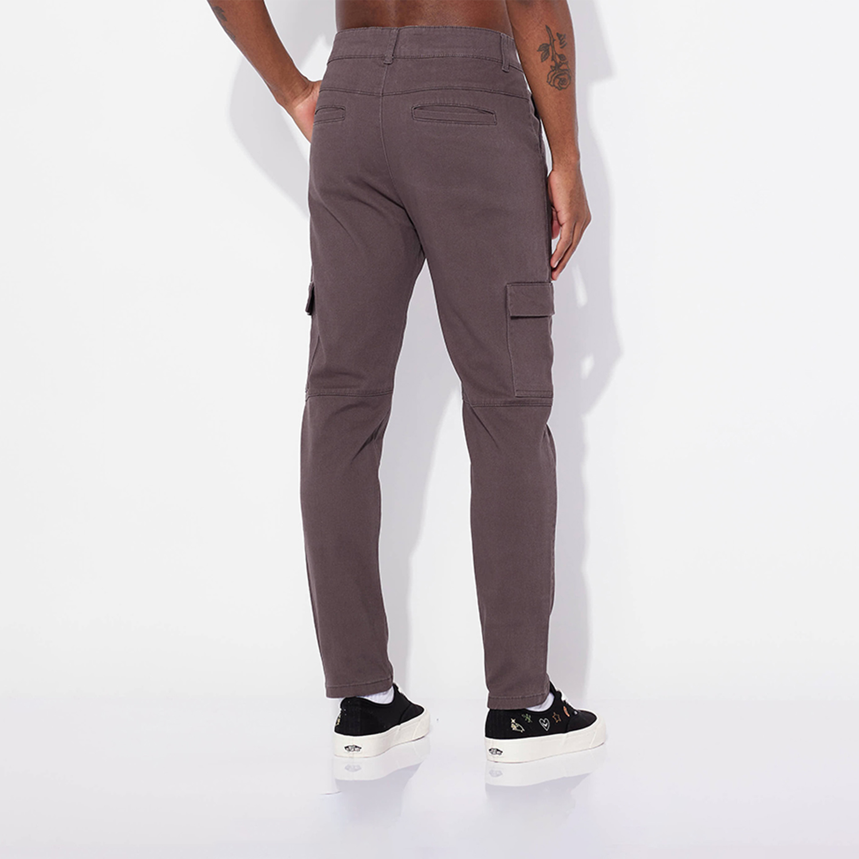 ايروبوستيل- بنطلون كارجو رجالي سادة بقصّة نحيفة وخصر متوسط ​​وغسيل-men-clothing-bottoms-joggers-image-8