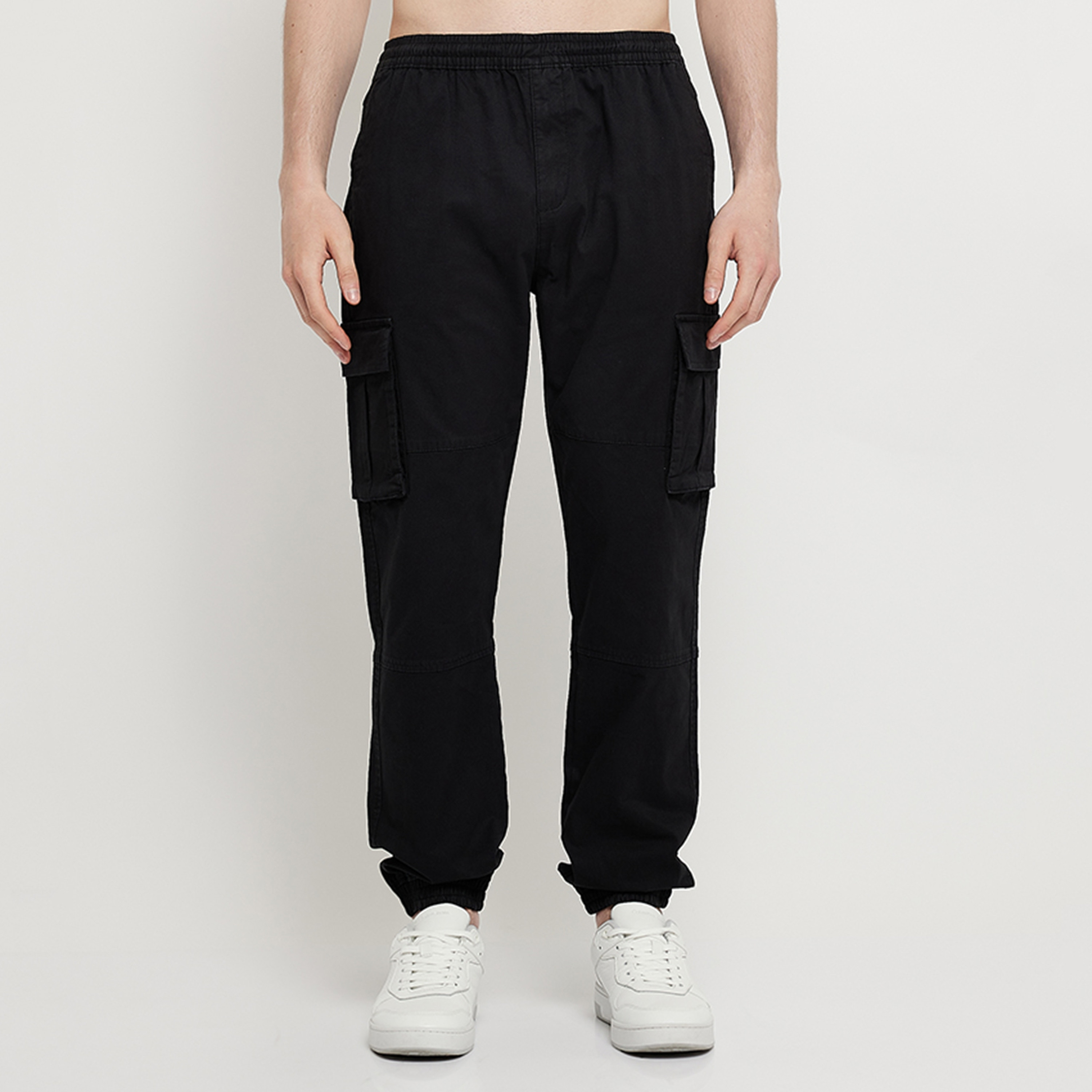 بنطال رياضي مطاطي متوسط الارتفاع للرجال من أيروبوستال-men-clothing-bottoms-joggers-image-1