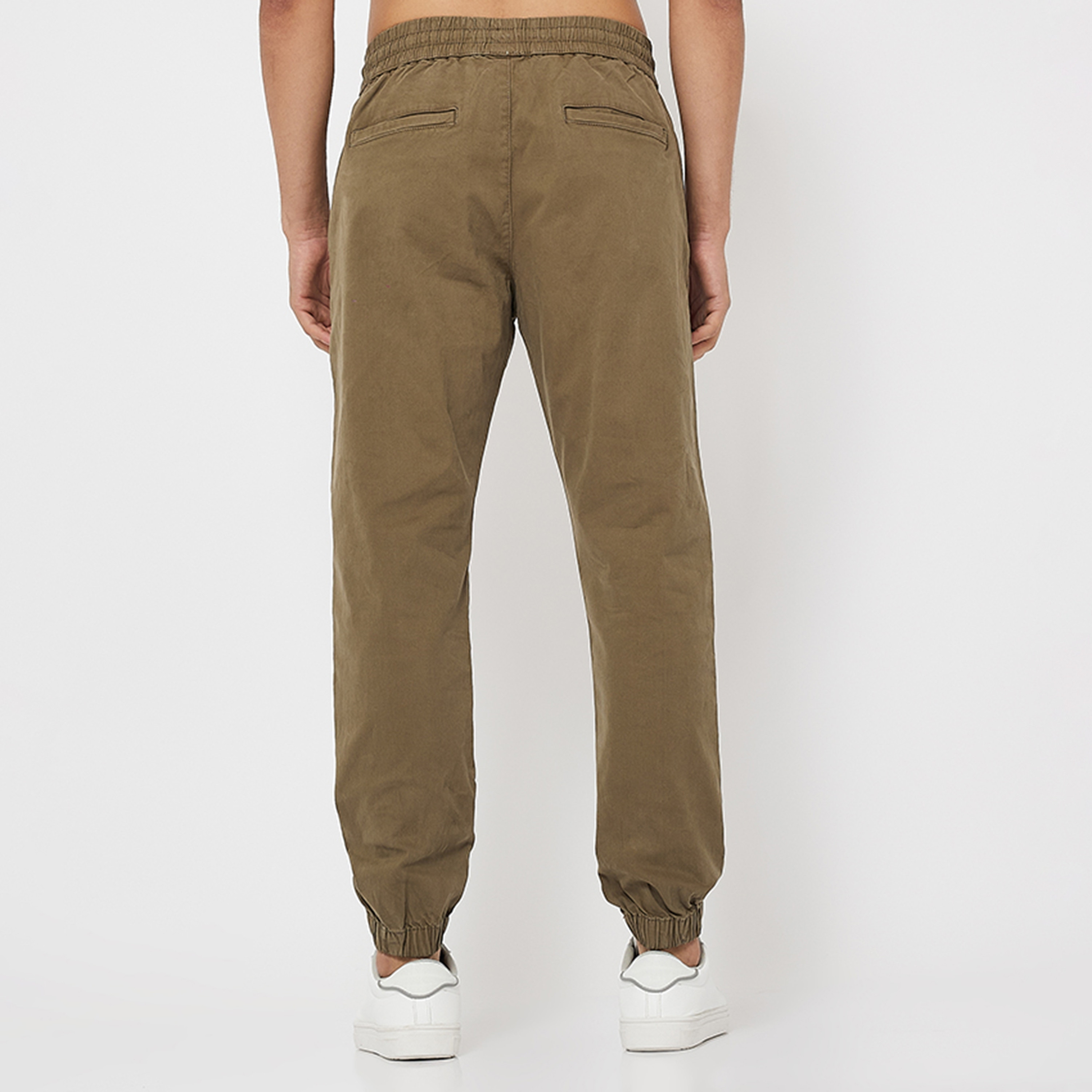 بنطال ركض رجالي سادة بخصر متوسط ورباط من أيروبوستال-men-clothing-bottoms-joggers-image-4
