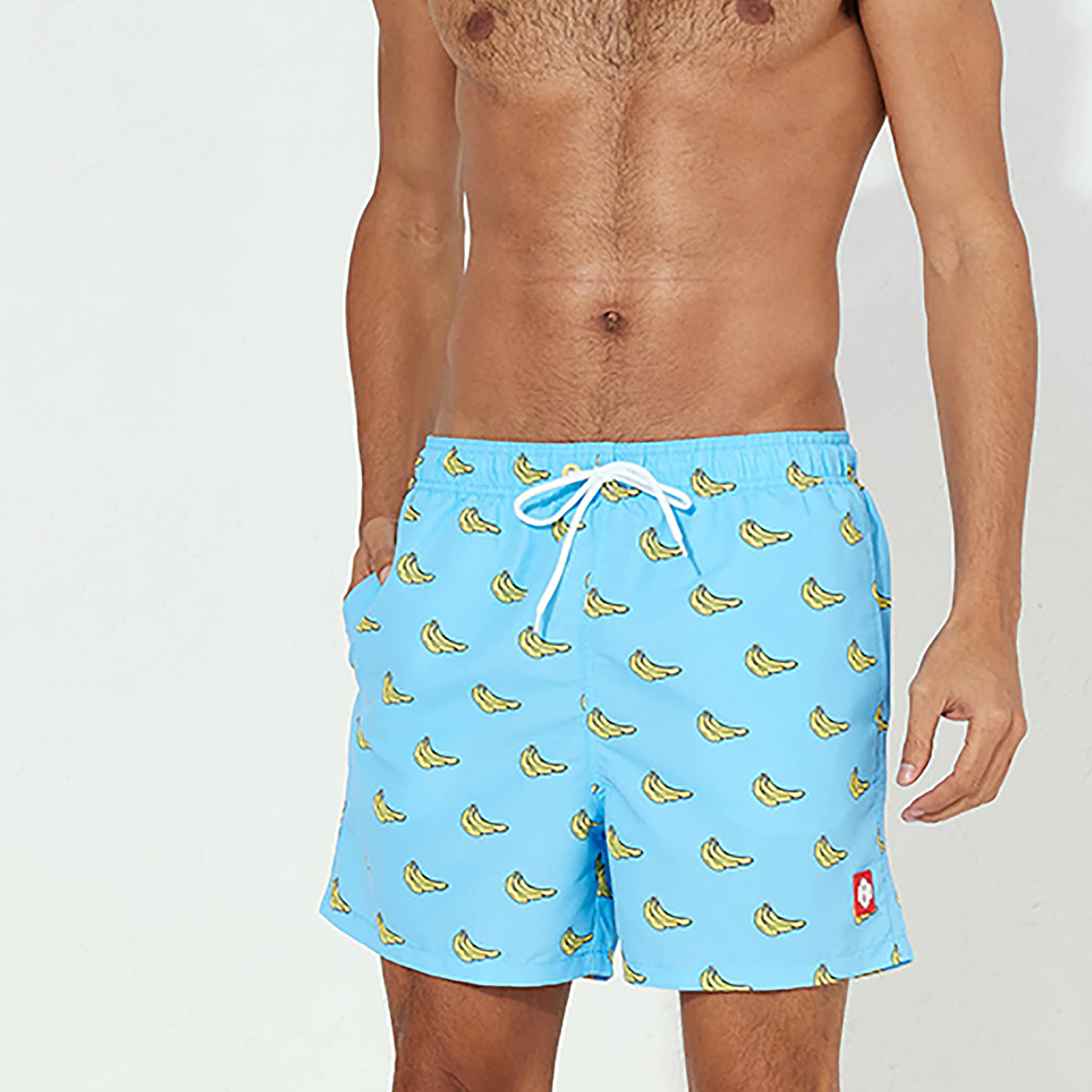شورت سباحة برباط مطبوعة من ايروبوستال-men-clothing-swimandbeach-shorts-image-1