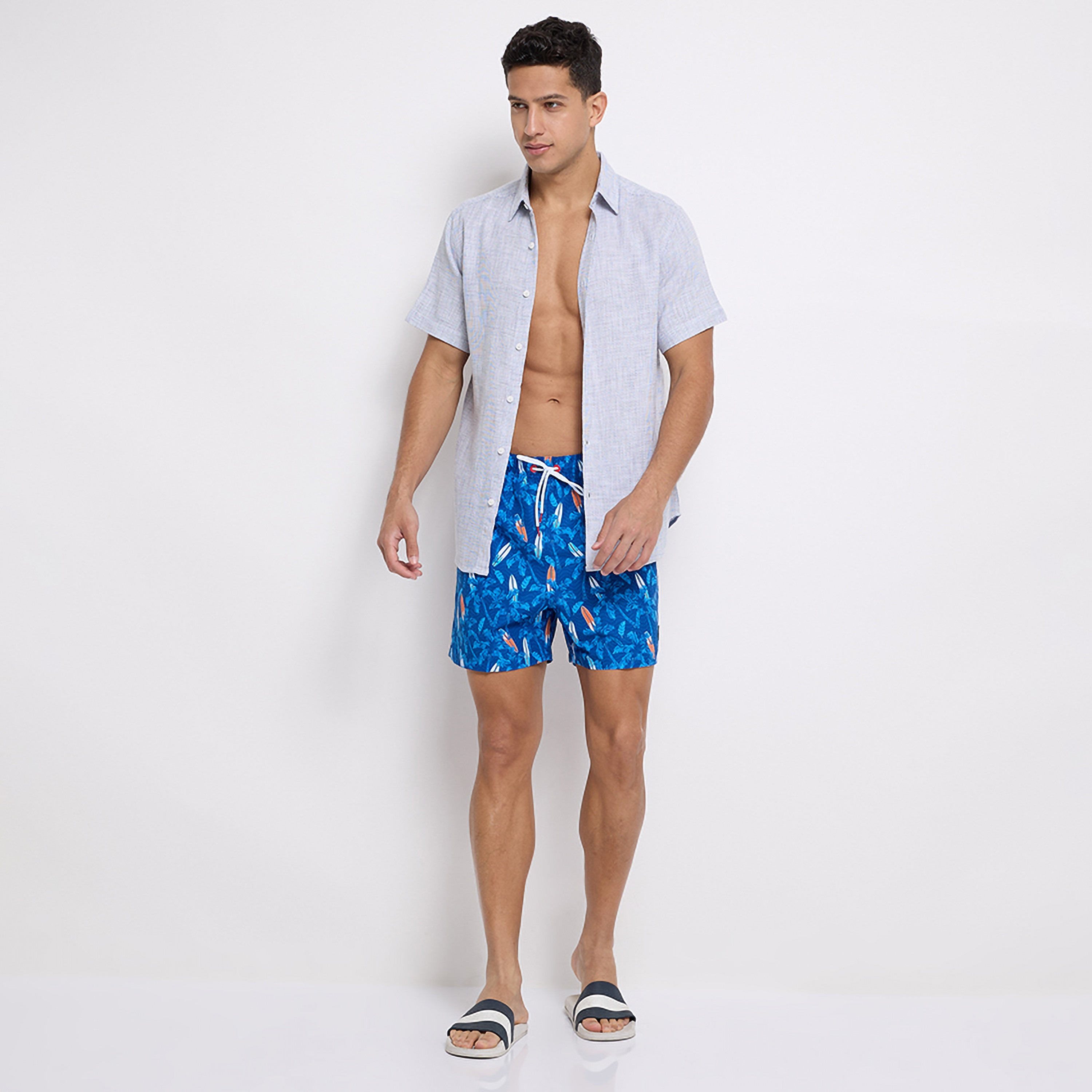 Aeropostale Printed Low Rise Drawstring Swim Shorts-men-clothing-bottoms-shorts-image-2