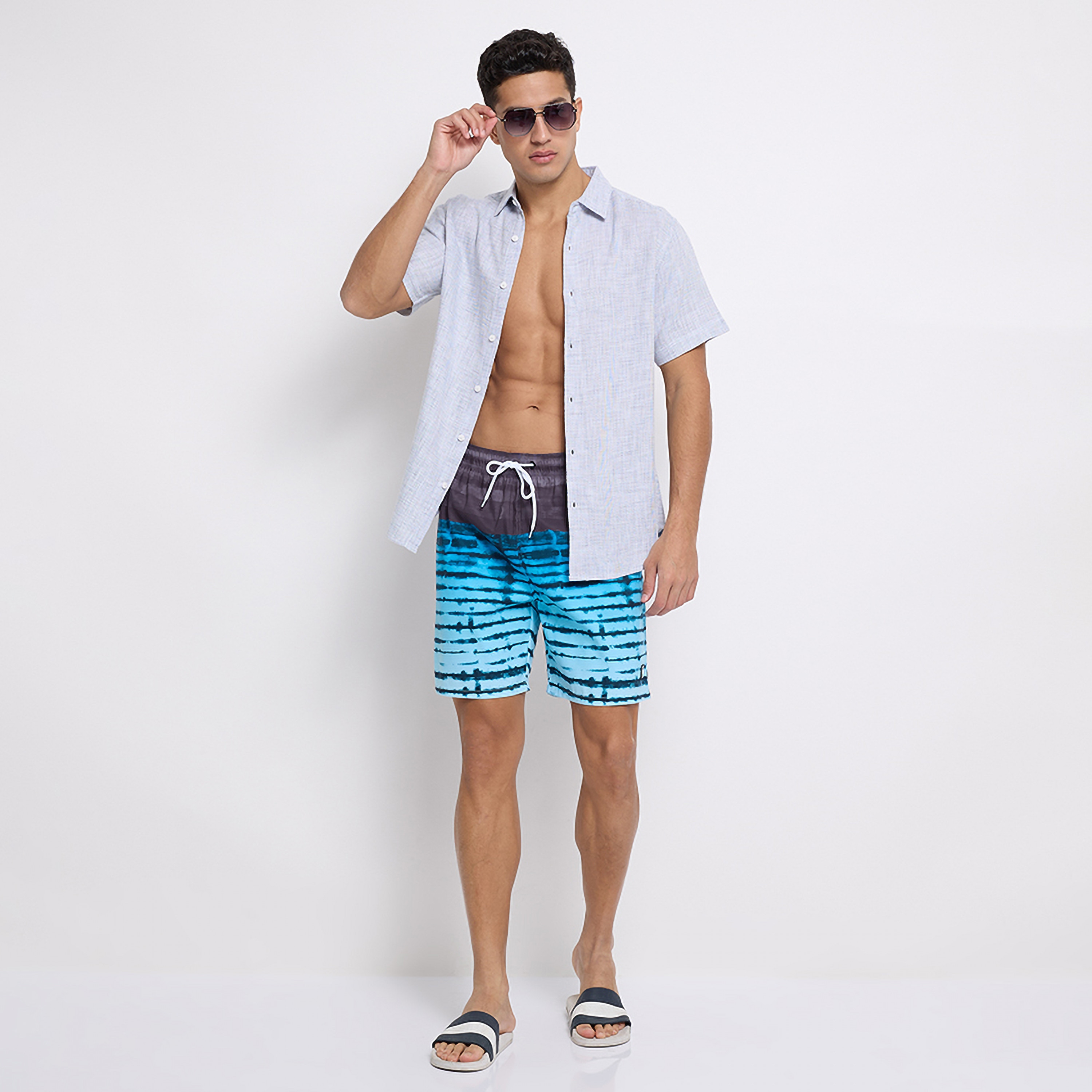 Aeropostale Printed Low Rise Drawstring Swim Shorts-men-clothing-bottoms-shorts-image-2