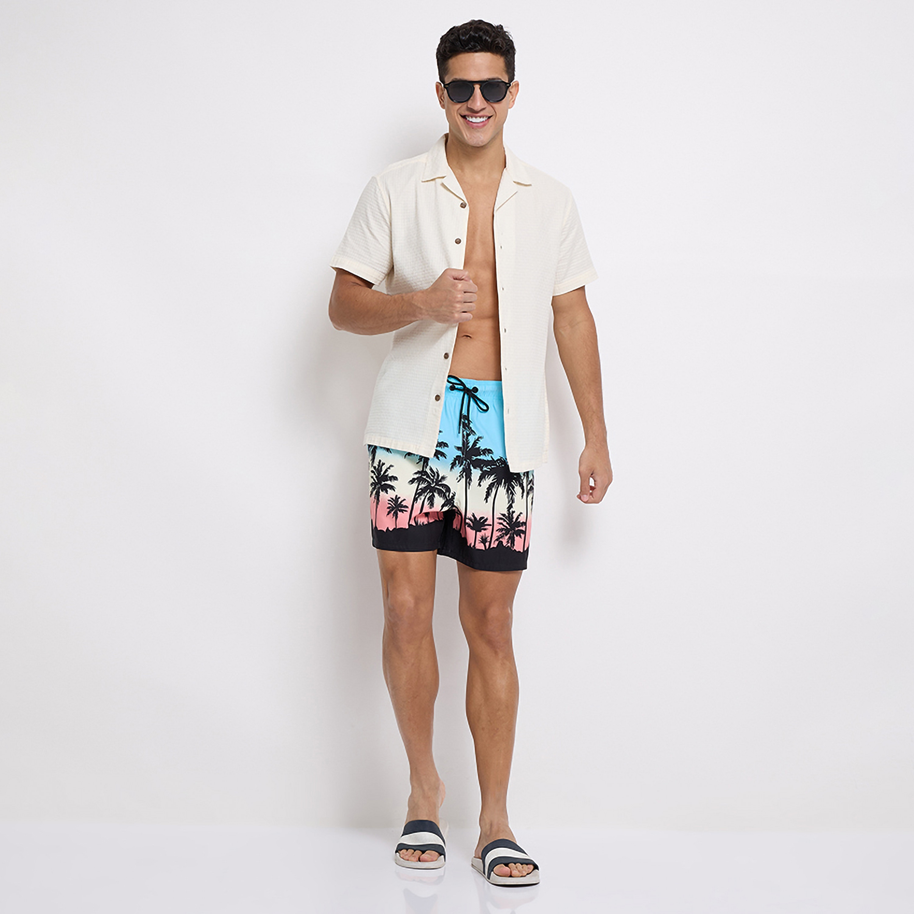 Aeropostale Printed Low Rise Drawstring Swim Shorts-men-clothing-bottoms-shorts-image-2