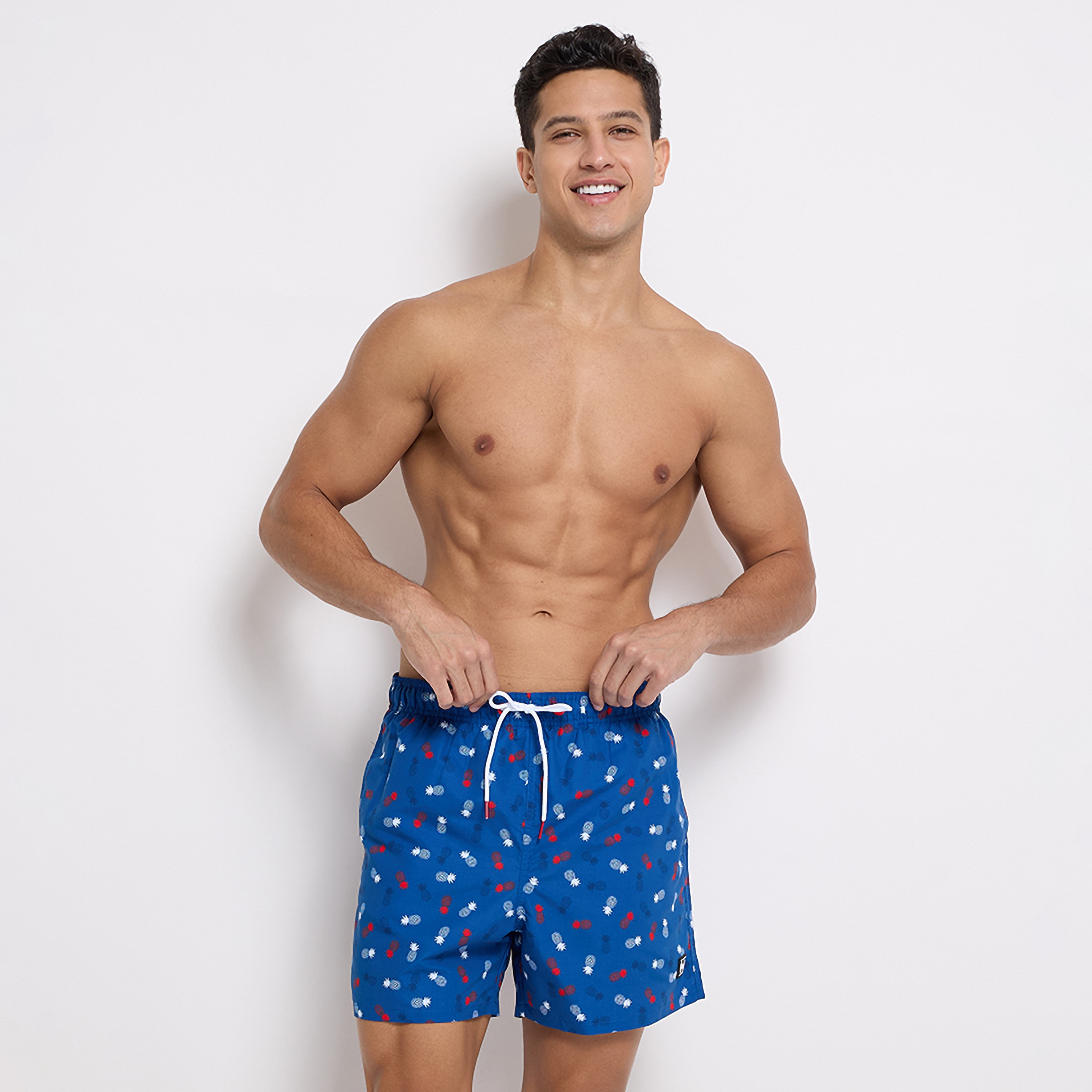 شورت سباحة ذو مطبوع برباط منخفض الارتفاع من ايروبوستال-men-clothing-bottoms-shorts-image-1
