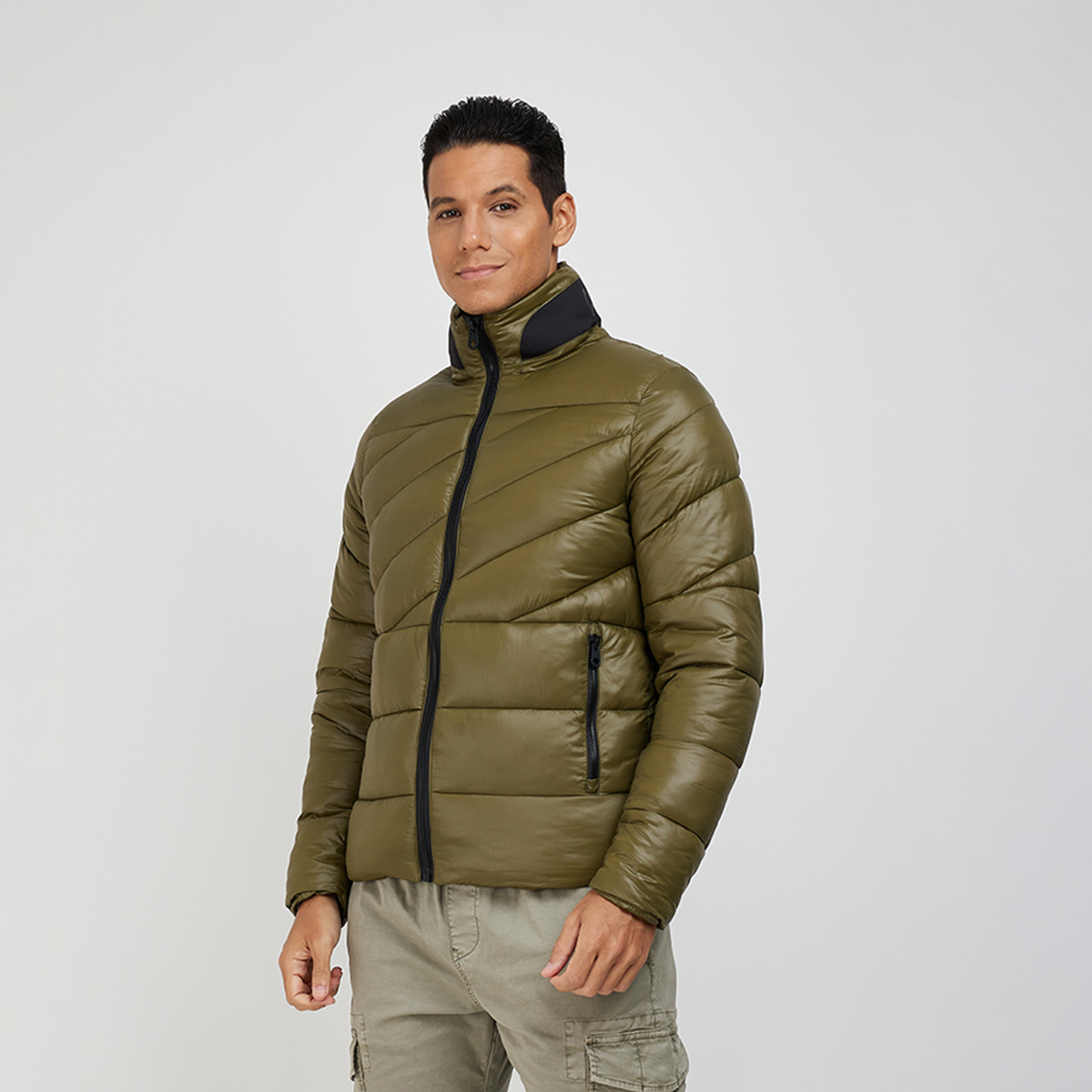 Aeropostale Men's Solid High Neck Quilted Long Sleeve Puffer Jacket-men-clothing-jacketsandblazers-jackets-image-9