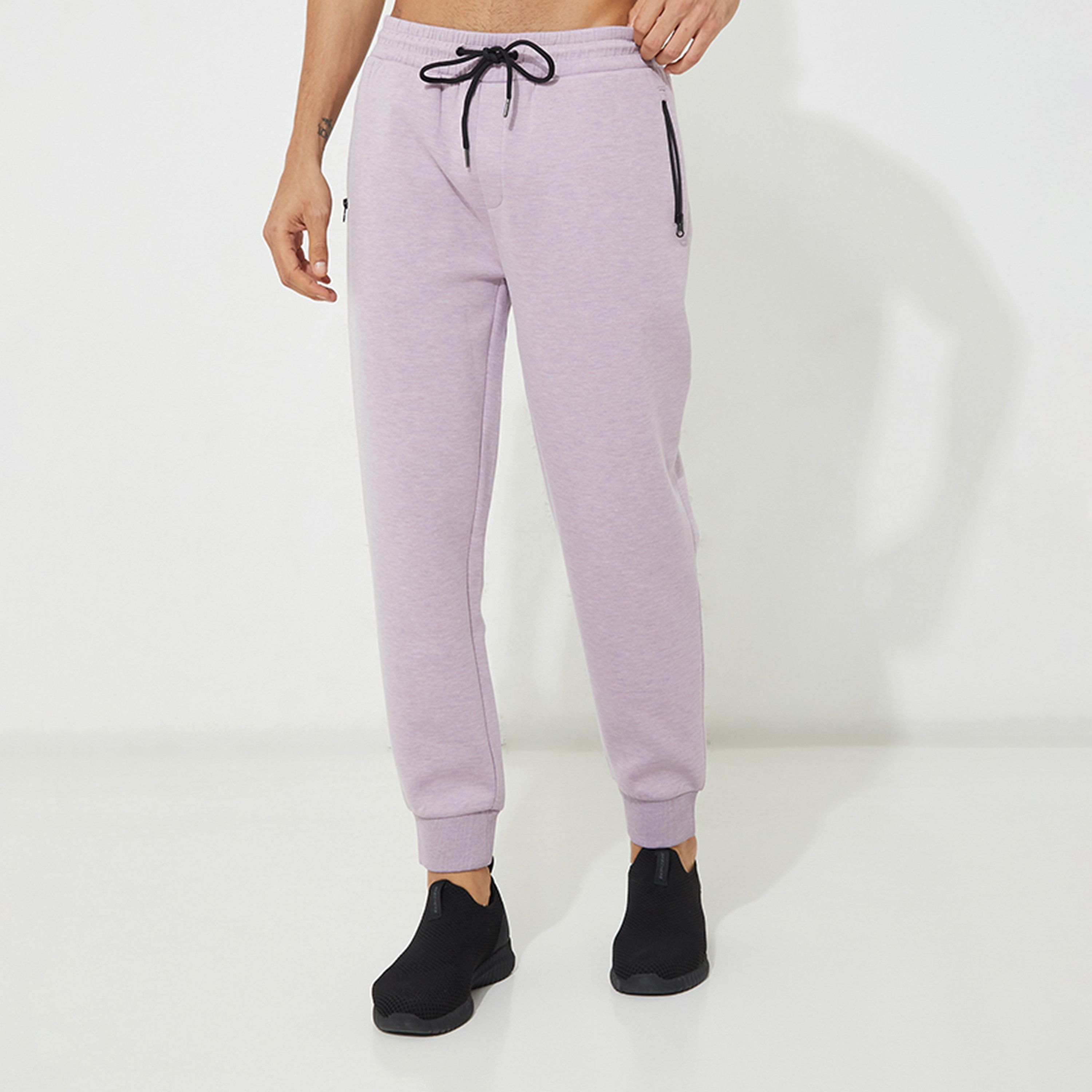 Aeropostale Plain Low-Rise Drawstring Men's Joggers-men-clothing-bottoms-joggers-image-1