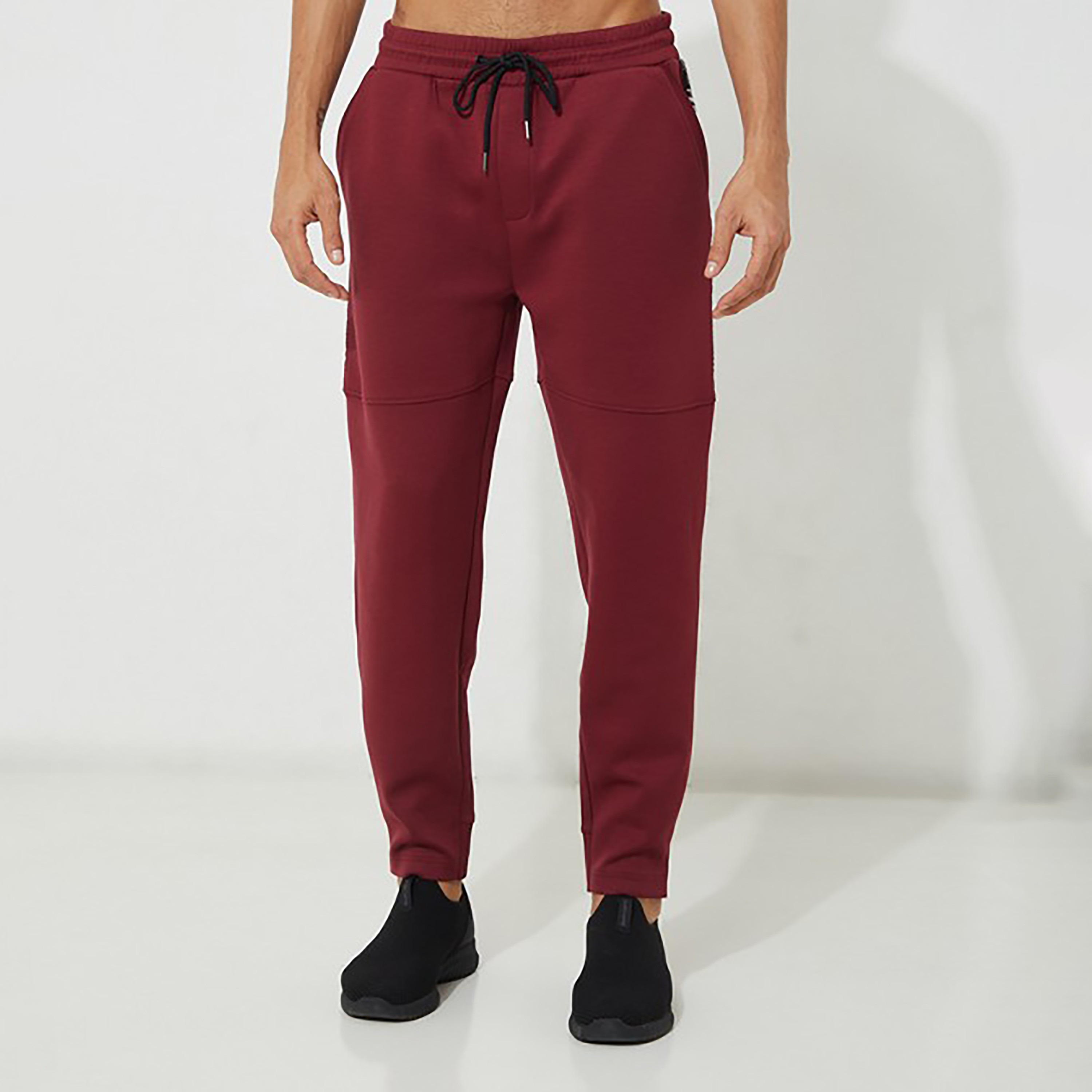Aeropostale Plain Mid-Rise Drawstring Joggers-men-clothing-bottoms-joggers-image-1