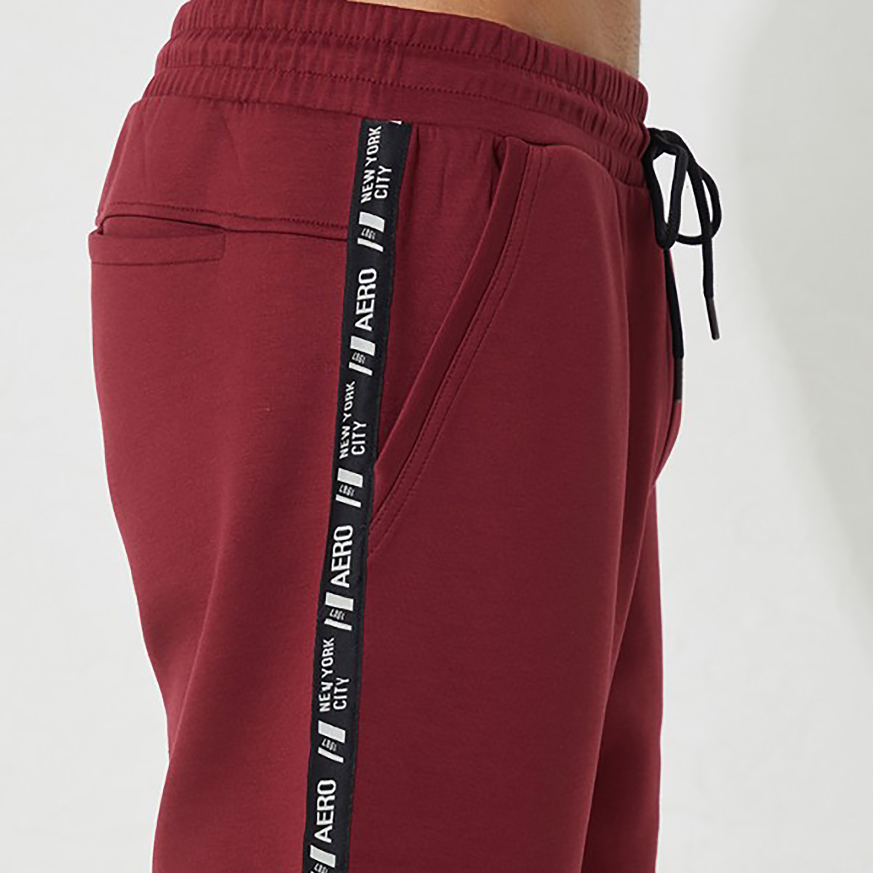 Aeropostale Plain Mid-Rise Drawstring Joggers-men-clothing-bottoms-joggers-image-3
