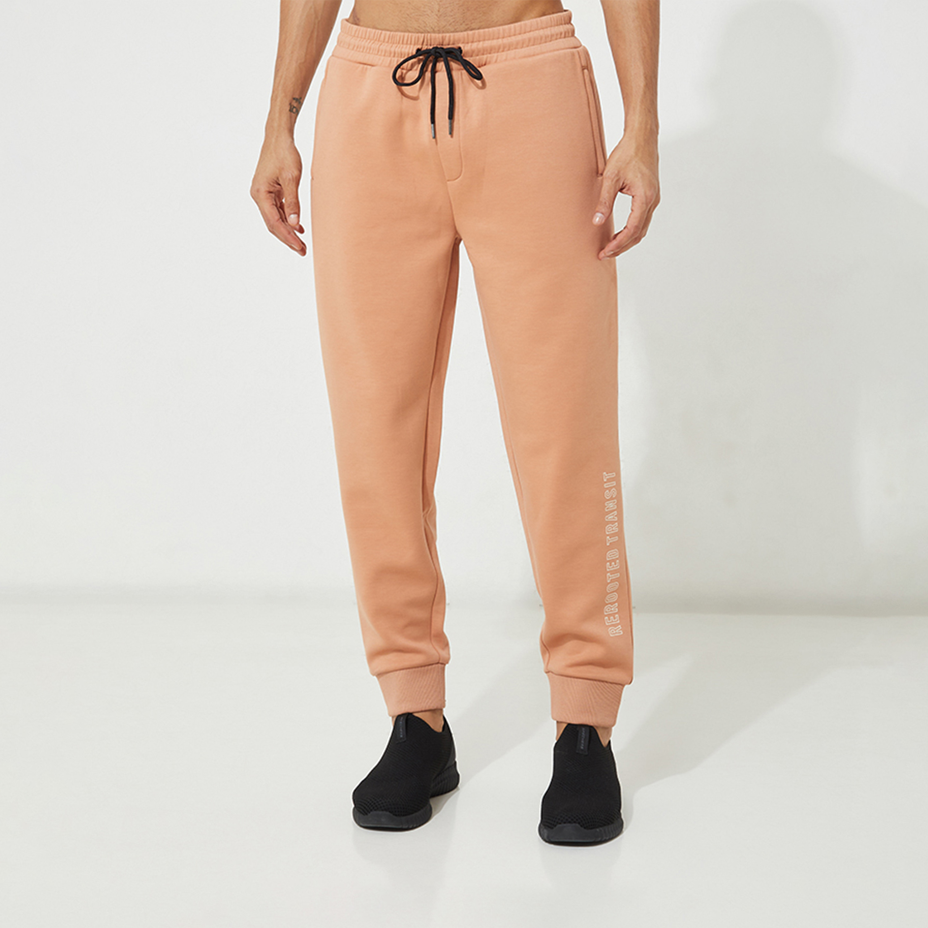 Aeropostale Men's Solid Flexi Waist Drawstring Knit Joggers-men-clothing-bottoms-joggers-image-1