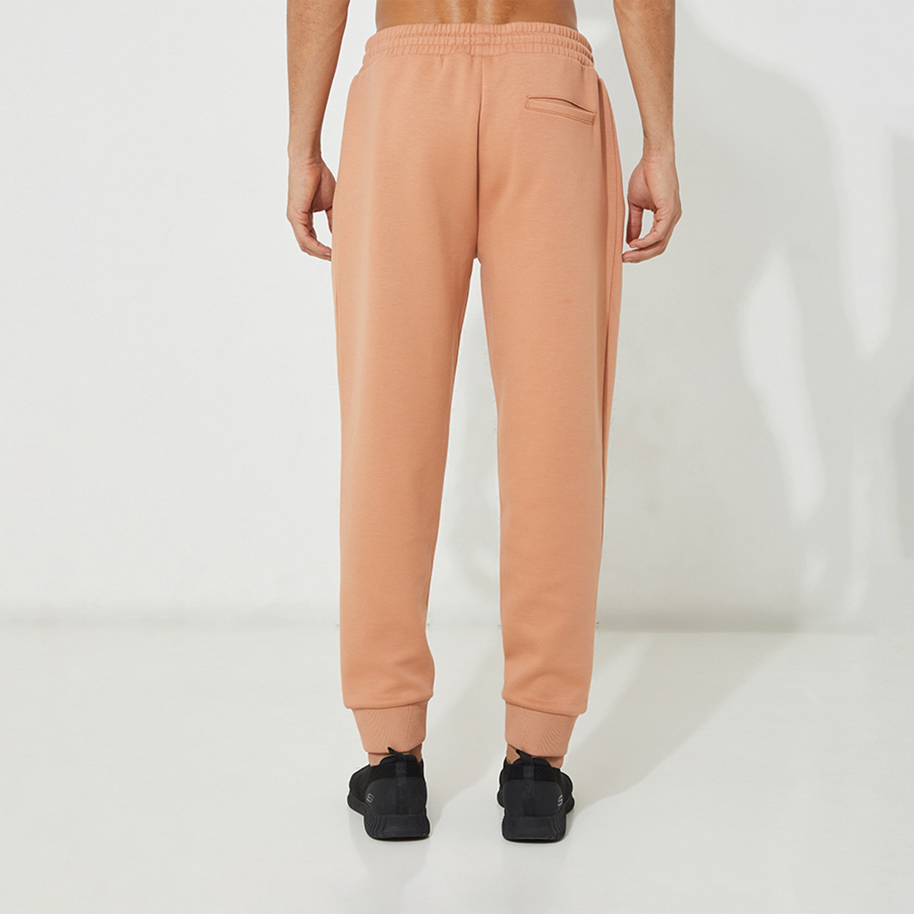 Aeropostale Men's Solid Flexi Waist Drawstring Knit Joggers-men-clothing-bottoms-joggers-image-4