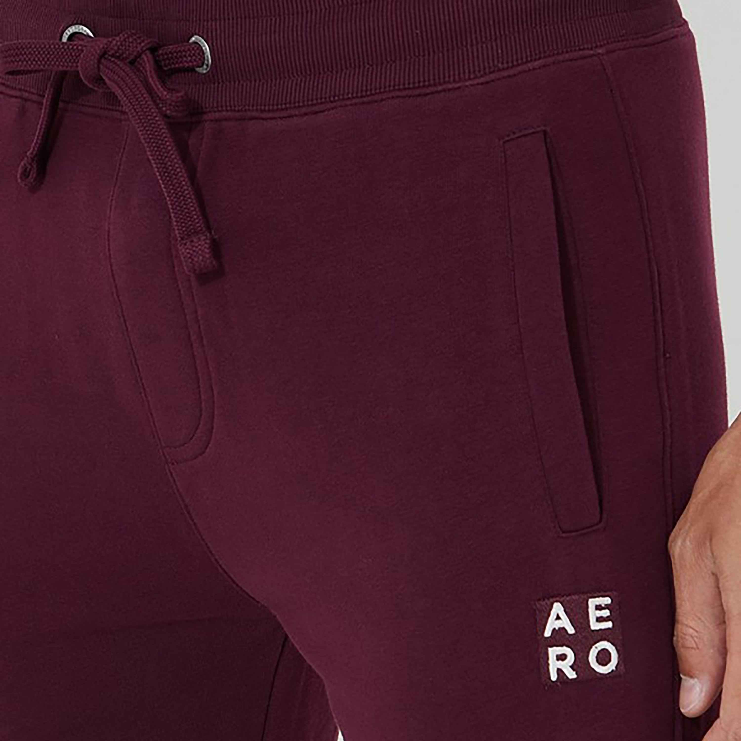 Aeropostale Plain Mid-Rise Drawstring Joggers-men-clothing-bottoms-joggers-image-3