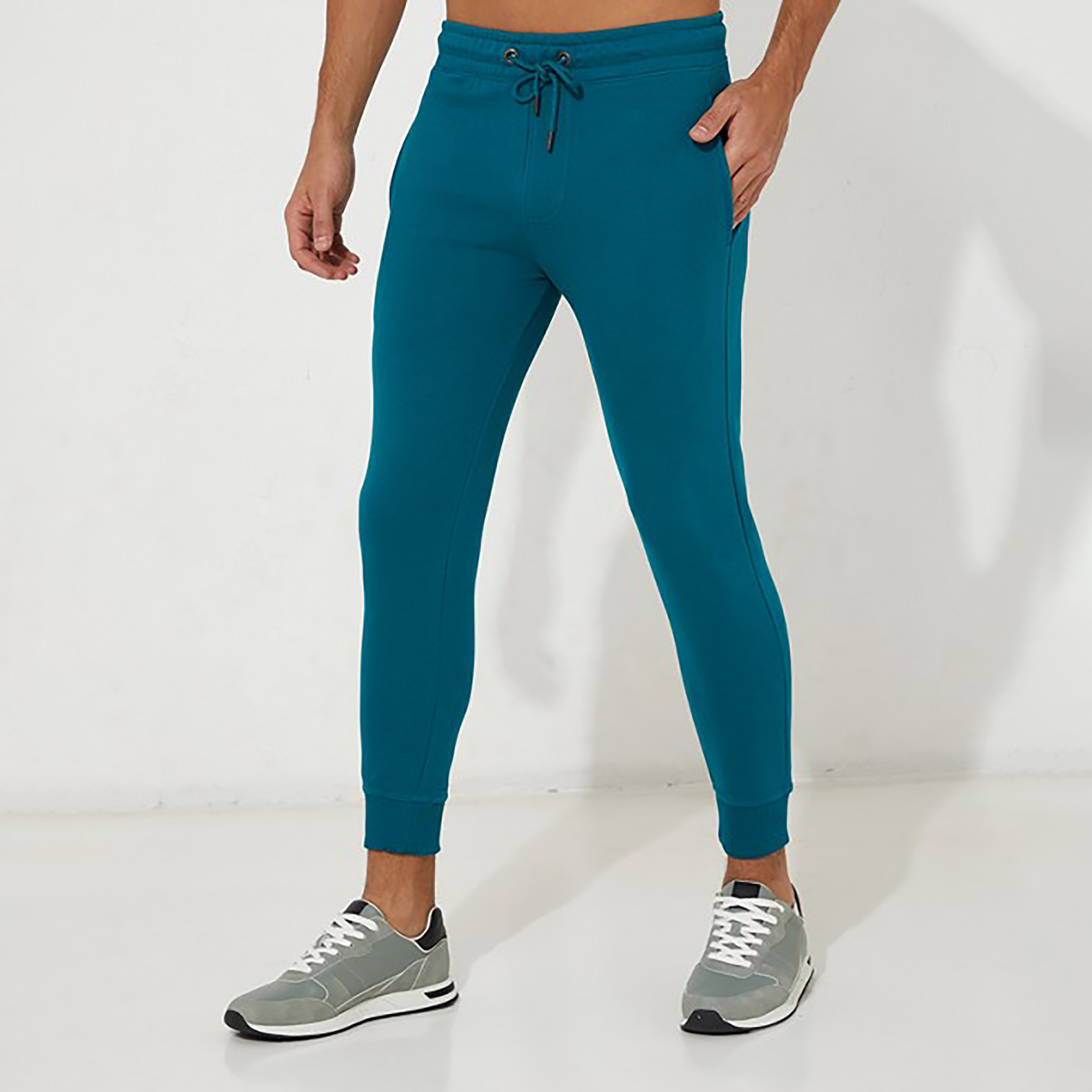 جوغر من ايروبوستال سادة برباط ذو متوسط الارتفاع-men-clothing-bottoms-joggers-image-1
