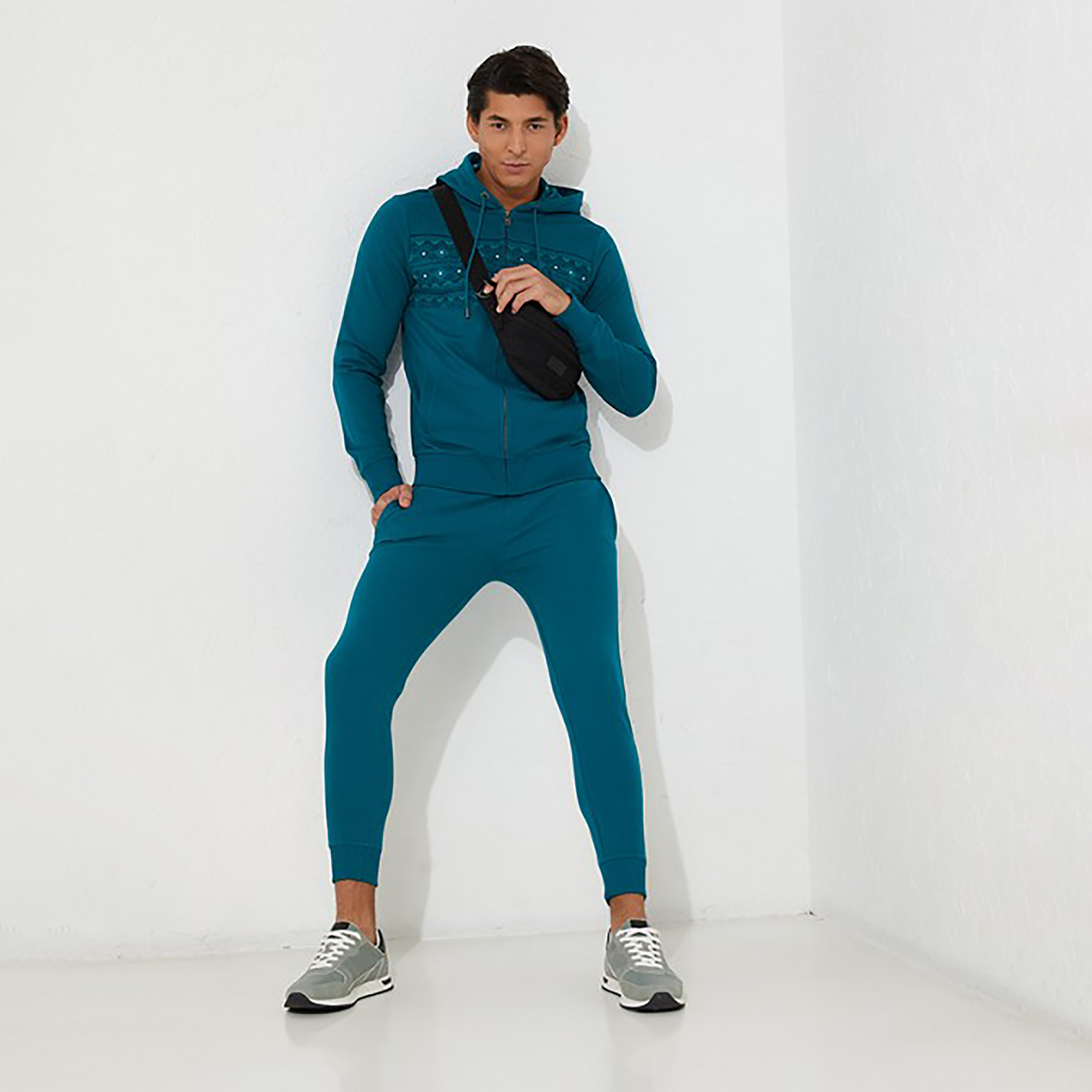جوغر من ايروبوستال سادة برباط ذو متوسط الارتفاع-men-clothing-bottoms-joggers-image-2