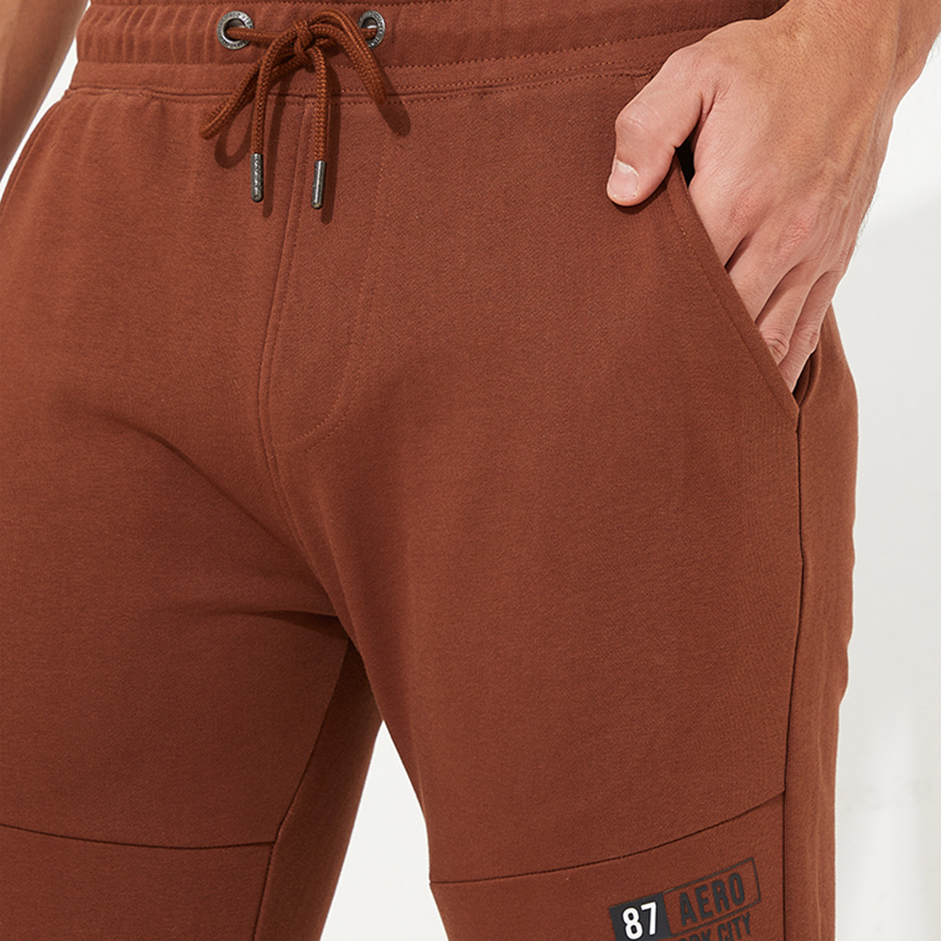 Aeropostale Men's Solid Flexi Waist Drawstring Joggers-men-clothing-bottoms-joggers-image-3
