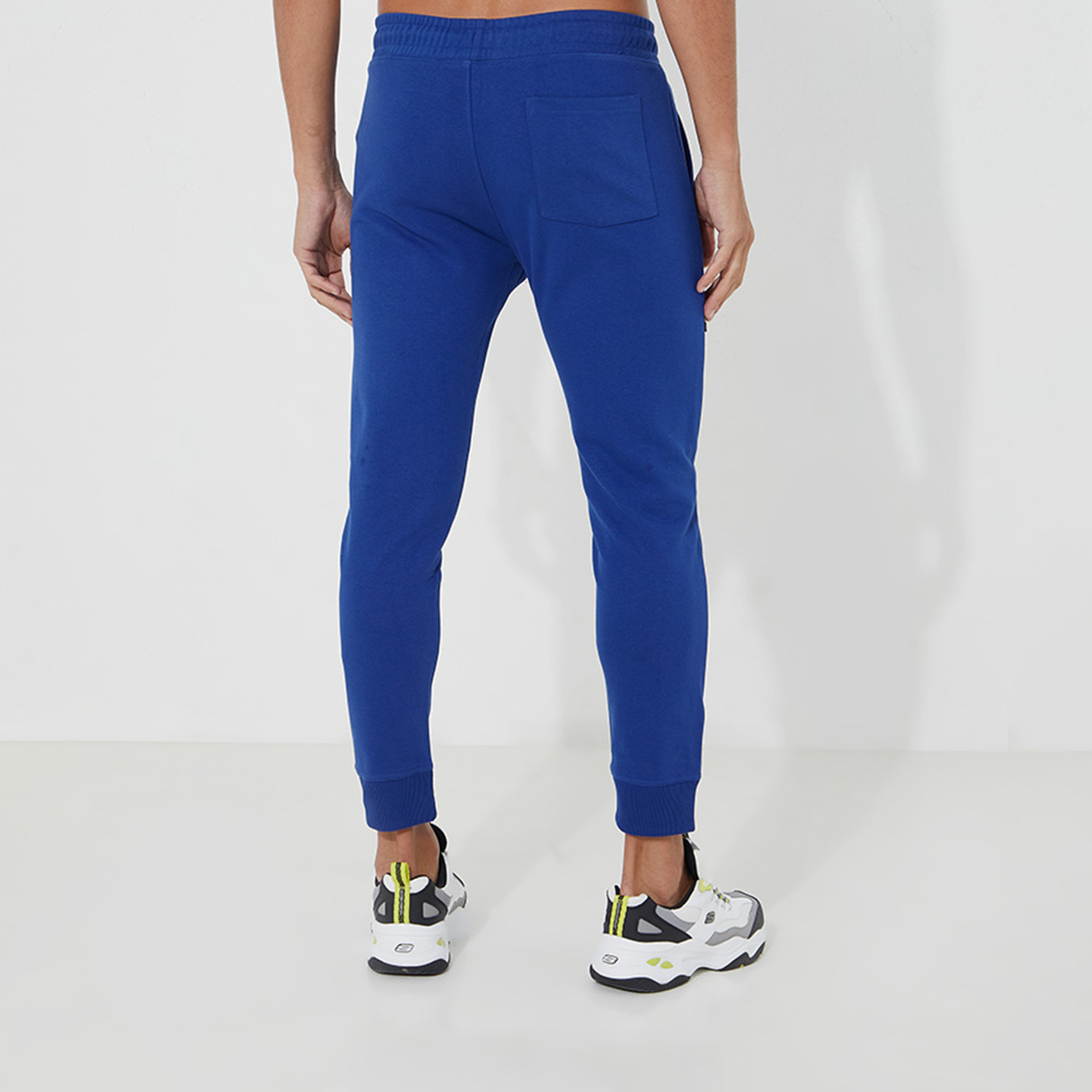 ايروبوستيل- بنطلون رياضي سادة بخصر مرن ورباط سحب للرجال-men-clothing-bottoms-joggers-image-8