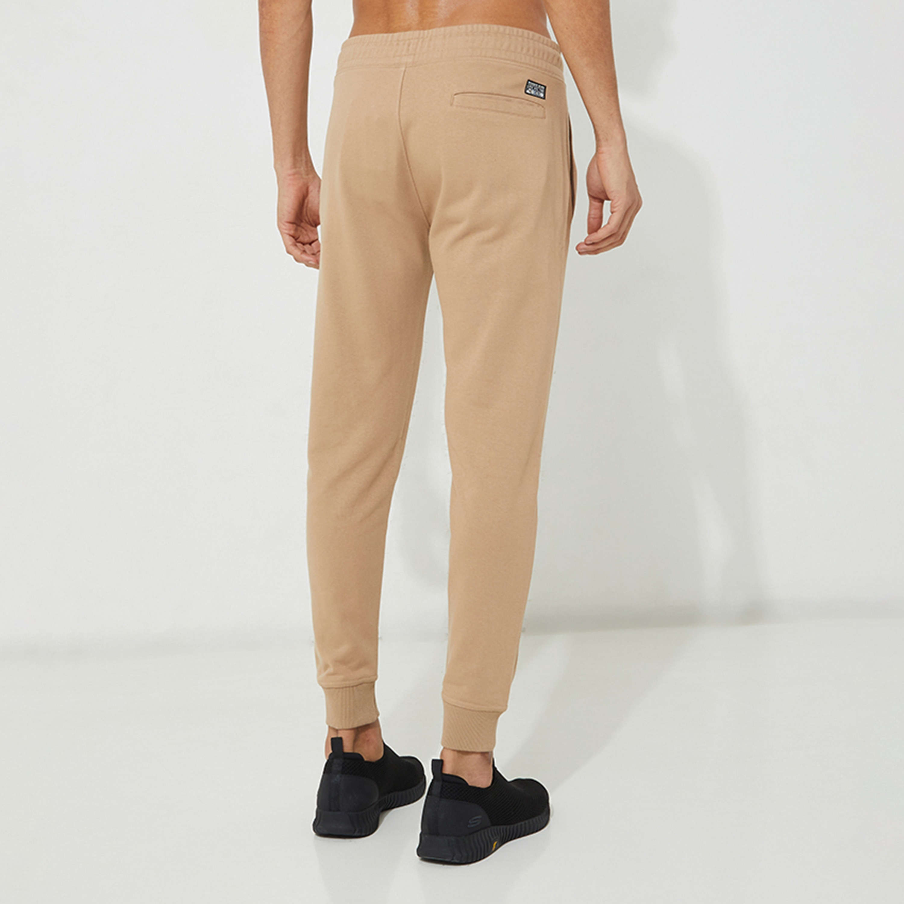 Aeropostale Plain Mid-Rise Drawstring Men's Joggers-men-clothing-bottoms-joggers-image-4