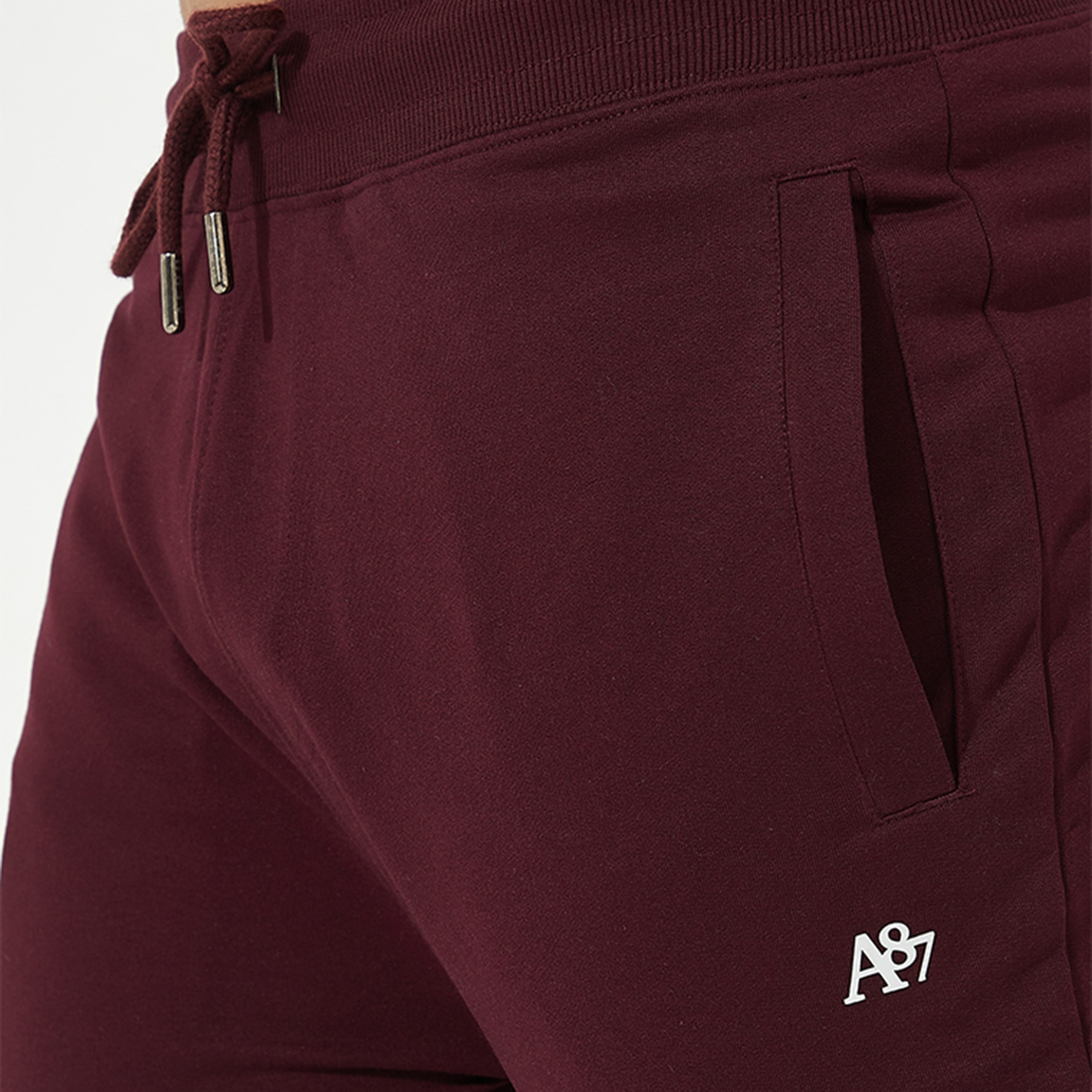 بنطال ركض رجالي سادة بخصر متوسط ورباط من أيروبوستال-men-clothing-bottoms-joggers-image-3