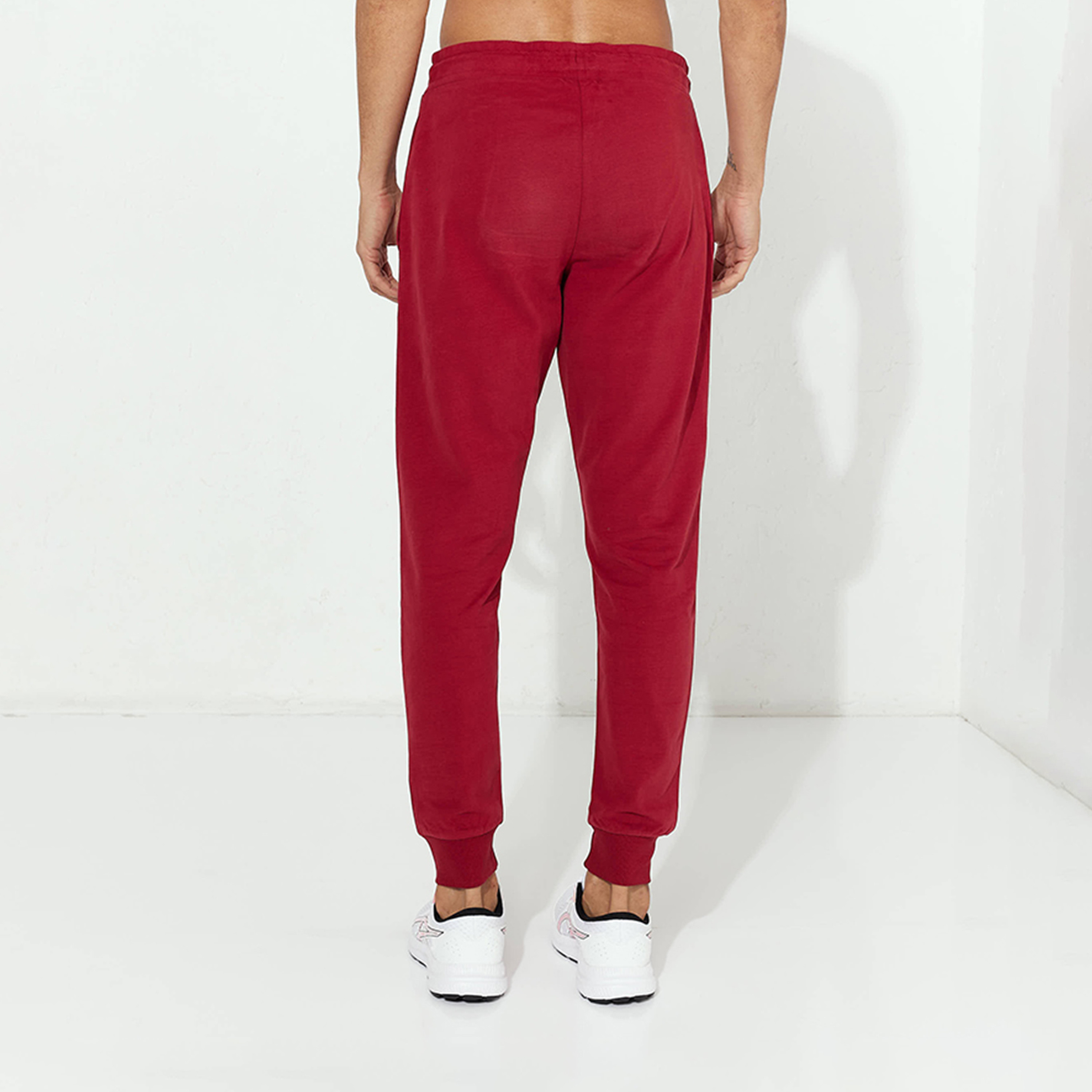 Aeropostale Men's Solid Flexi Waist Drawstring Knit Joggers-men-clothing-bottoms-joggers-image-4