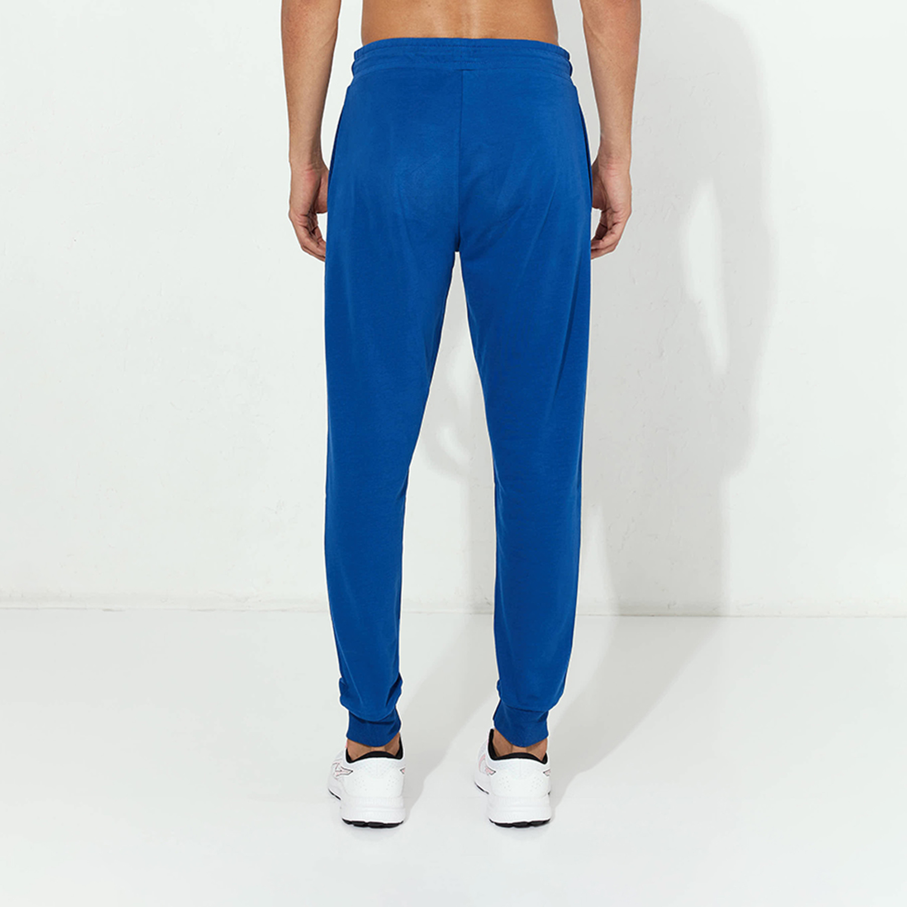 ايروبوستيل- بنطلون رياضي محبوك سادة بخصر مرن ورباط سحب للرجال-men-clothing-bottoms-joggers-image-8
