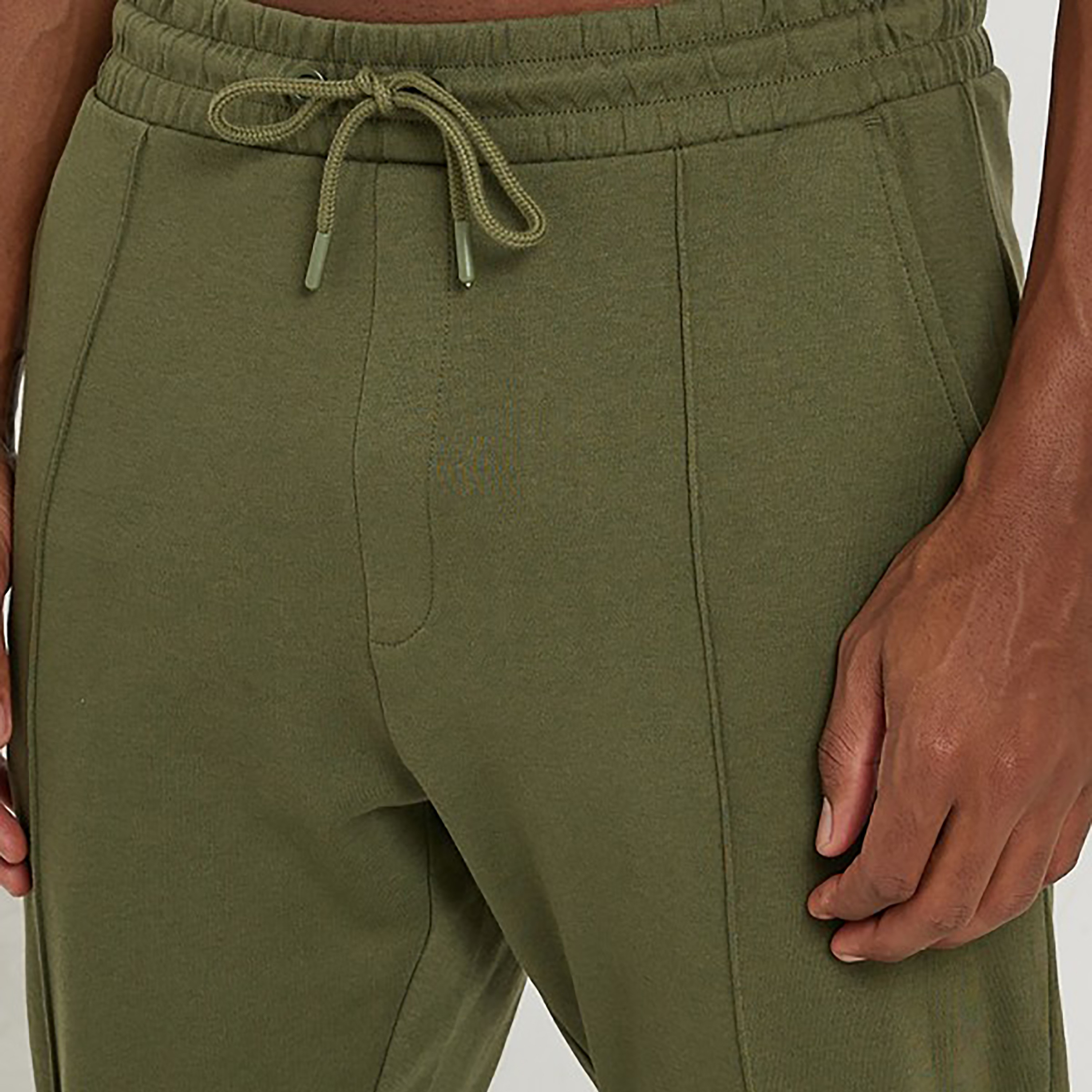 بنطال رياضة من ايروبوستال سادة برباط ذو متوسط الارتفاع-men-clothing-bottoms-joggers-image-3