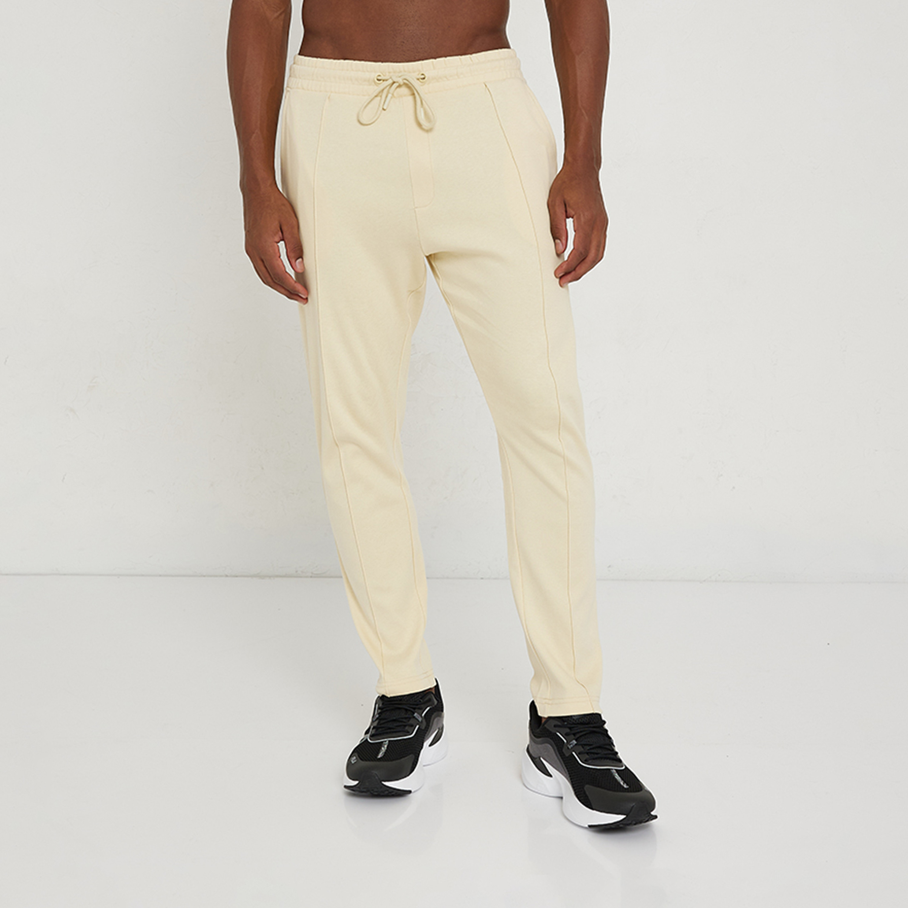 Aeropostale Men's Solid Flexi Waist Drawstring Joggers-men-clothing-bottoms-joggers-image-1
