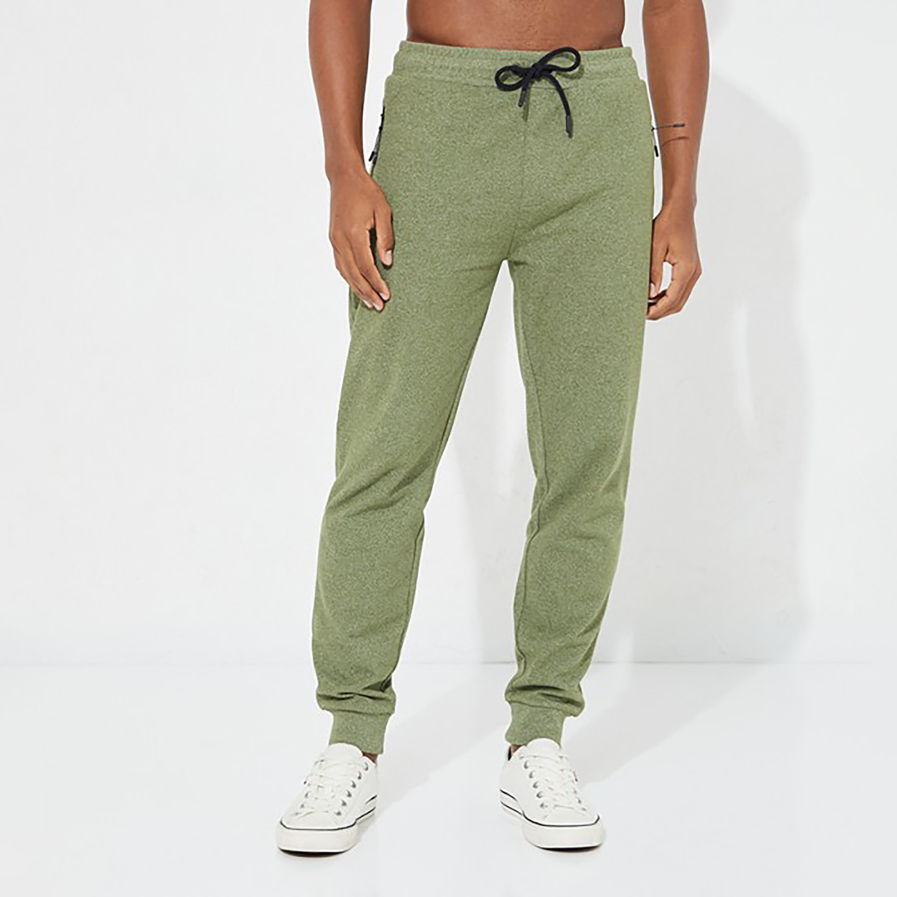 Aeropostale Plain Mid-Rise Drawstring Joggers-men-clothing-bottoms-joggers-image-1