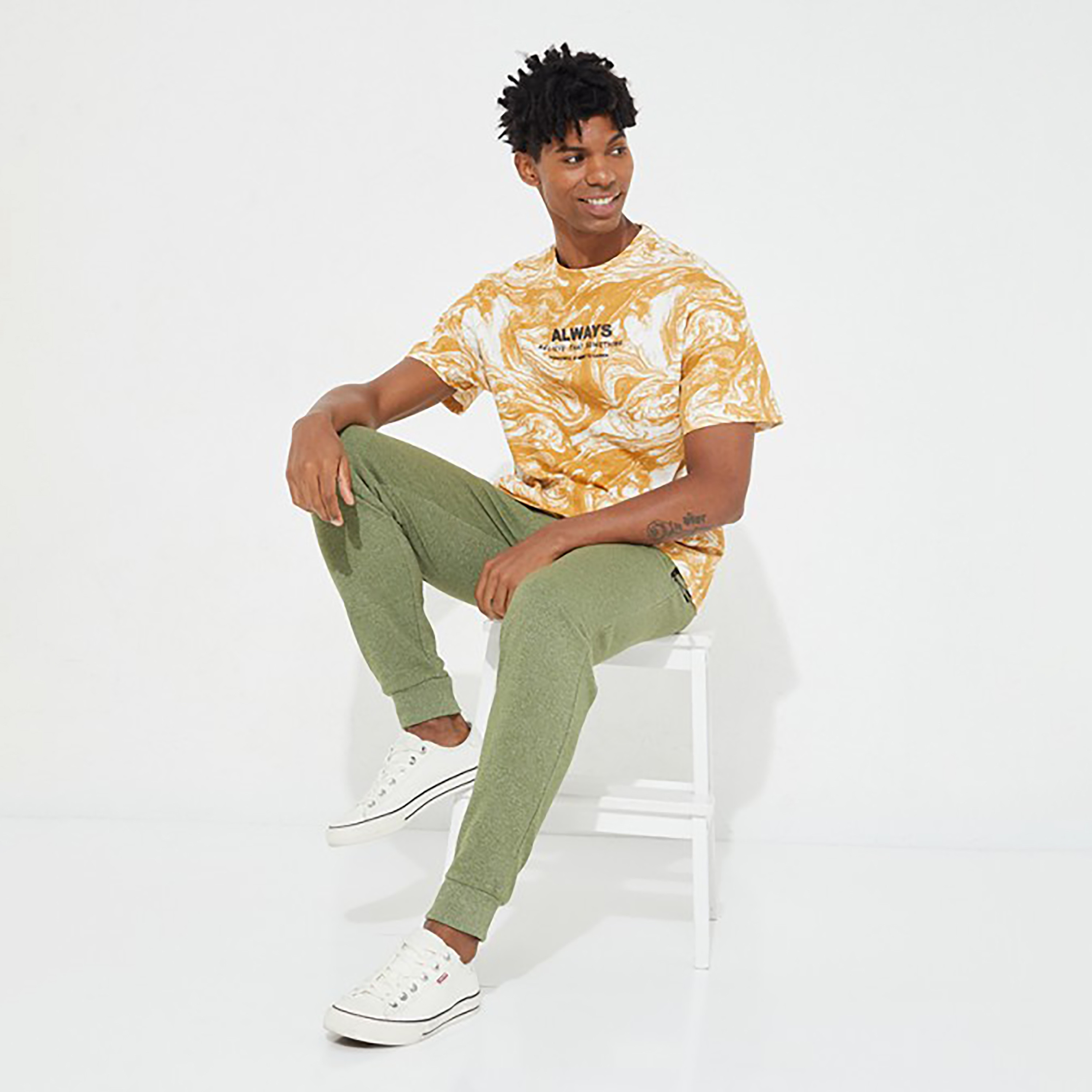 Aeropostale Plain Mid-Rise Drawstring Joggers-men-clothing-bottoms-joggers-image-2