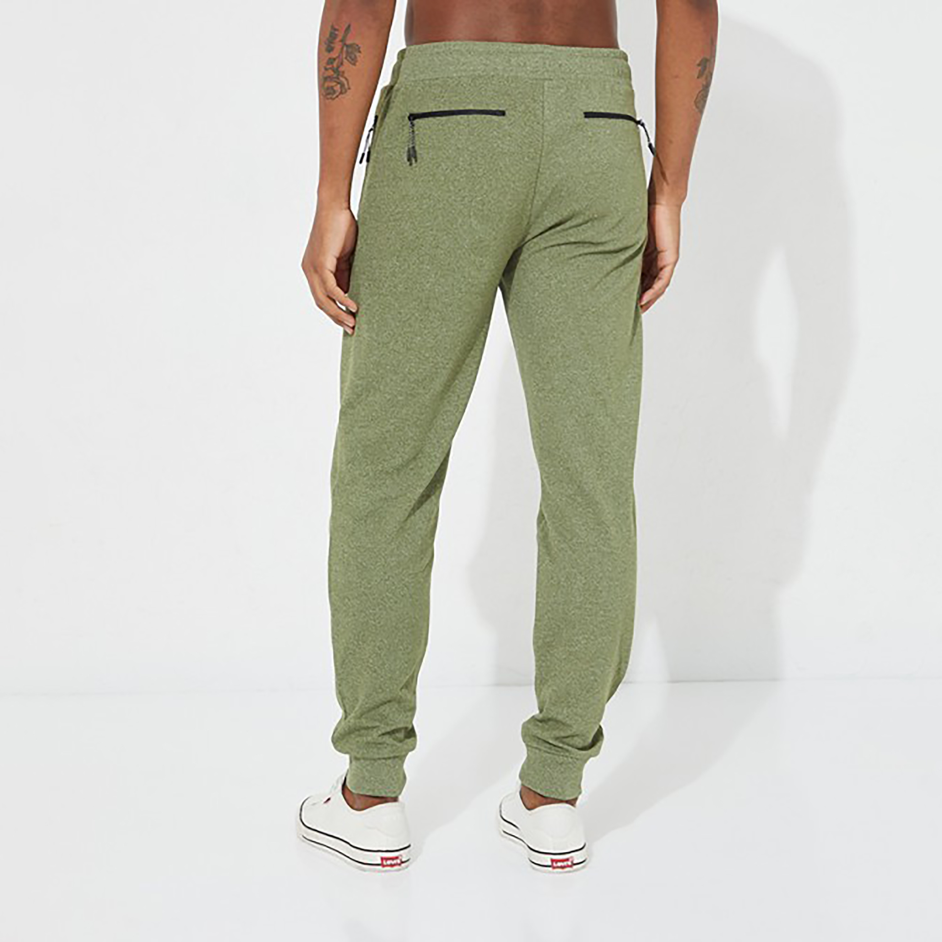 Aeropostale Plain Mid-Rise Drawstring Joggers-men-clothing-bottoms-joggers-image-4