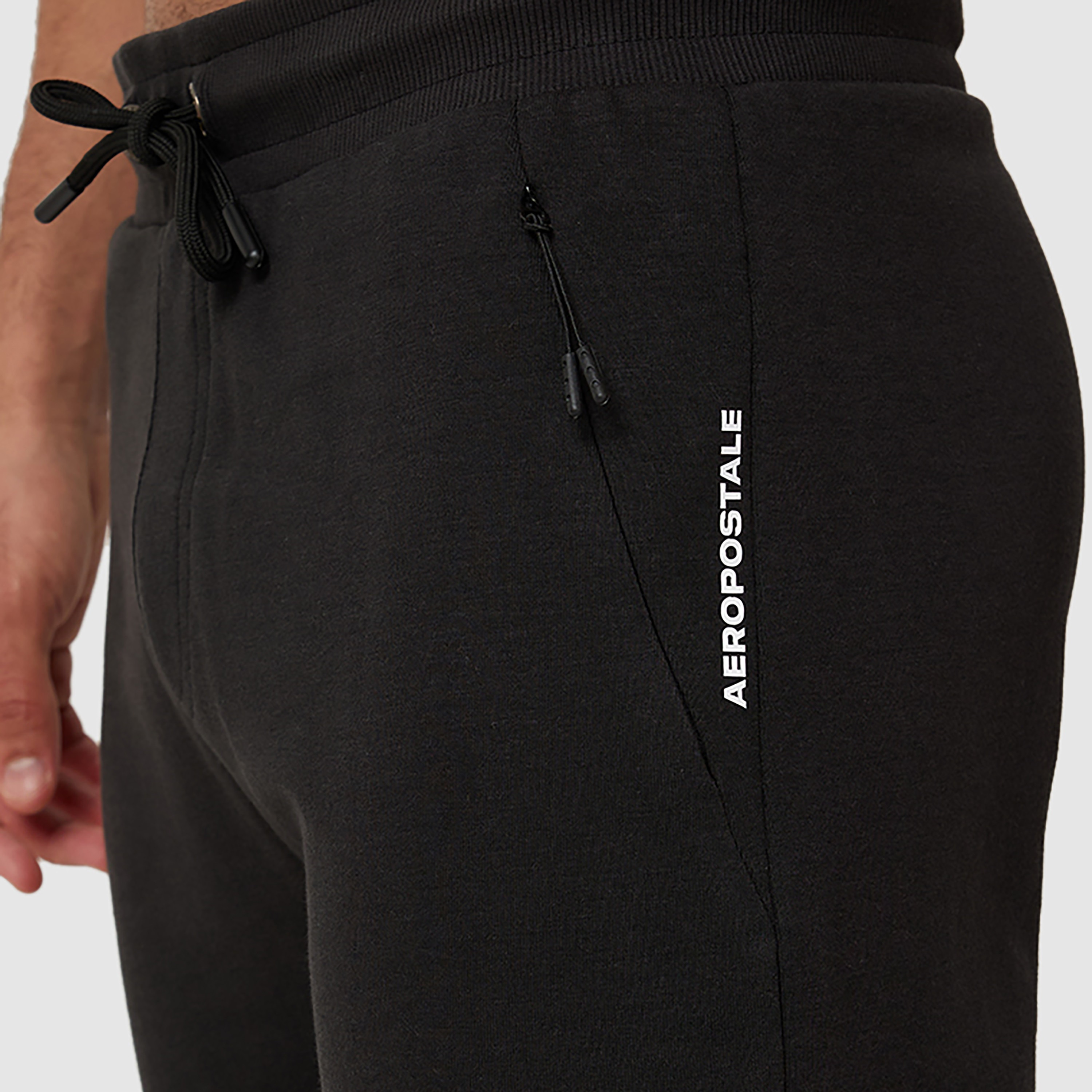 Aeropostale Plain Mid Waist Drawstring Joggers-men-clothing-bottoms-joggers-image-3