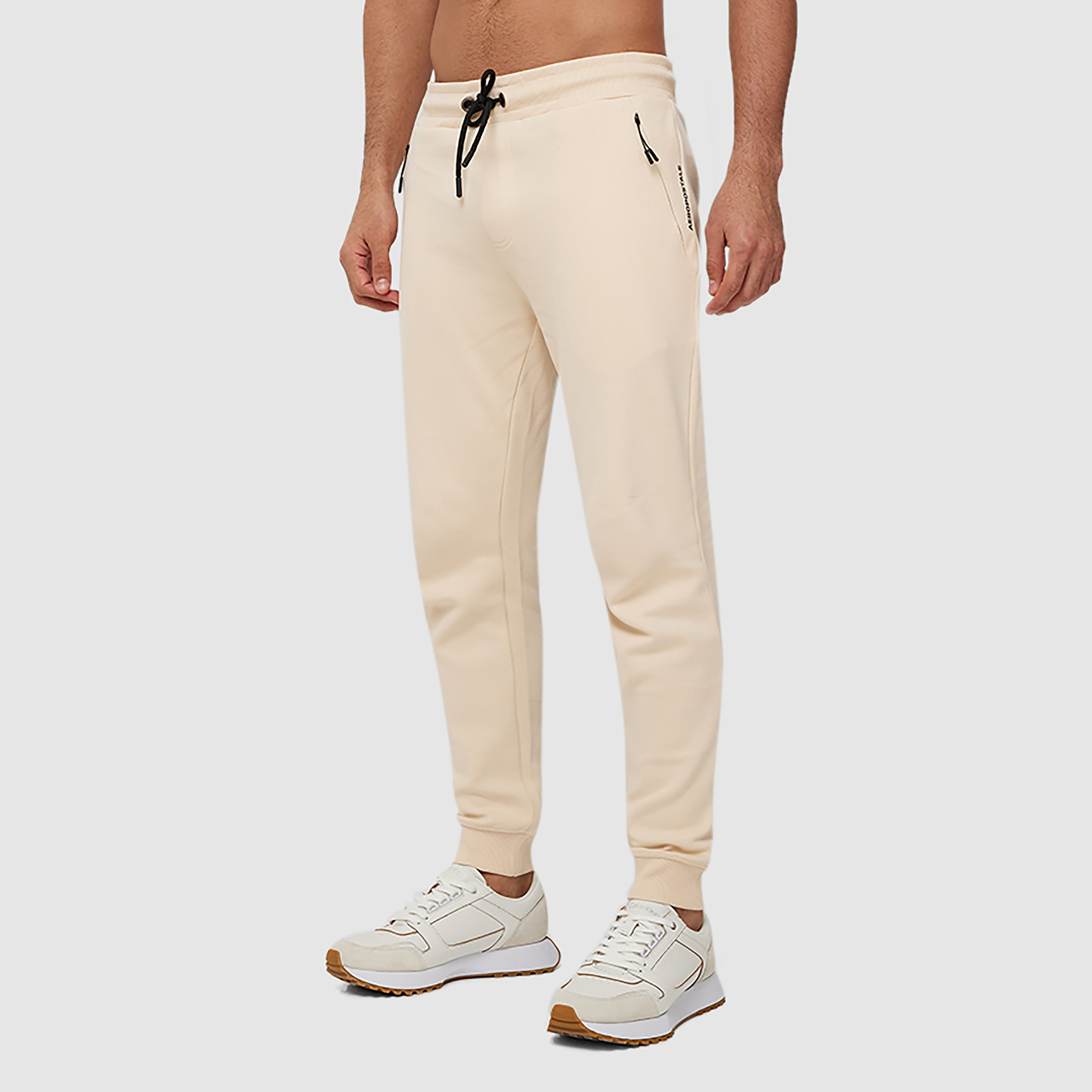 بنطلون من إيروبوستال برباط بخصر متوسط سادة-men-clothing-bottoms-joggers-image-1