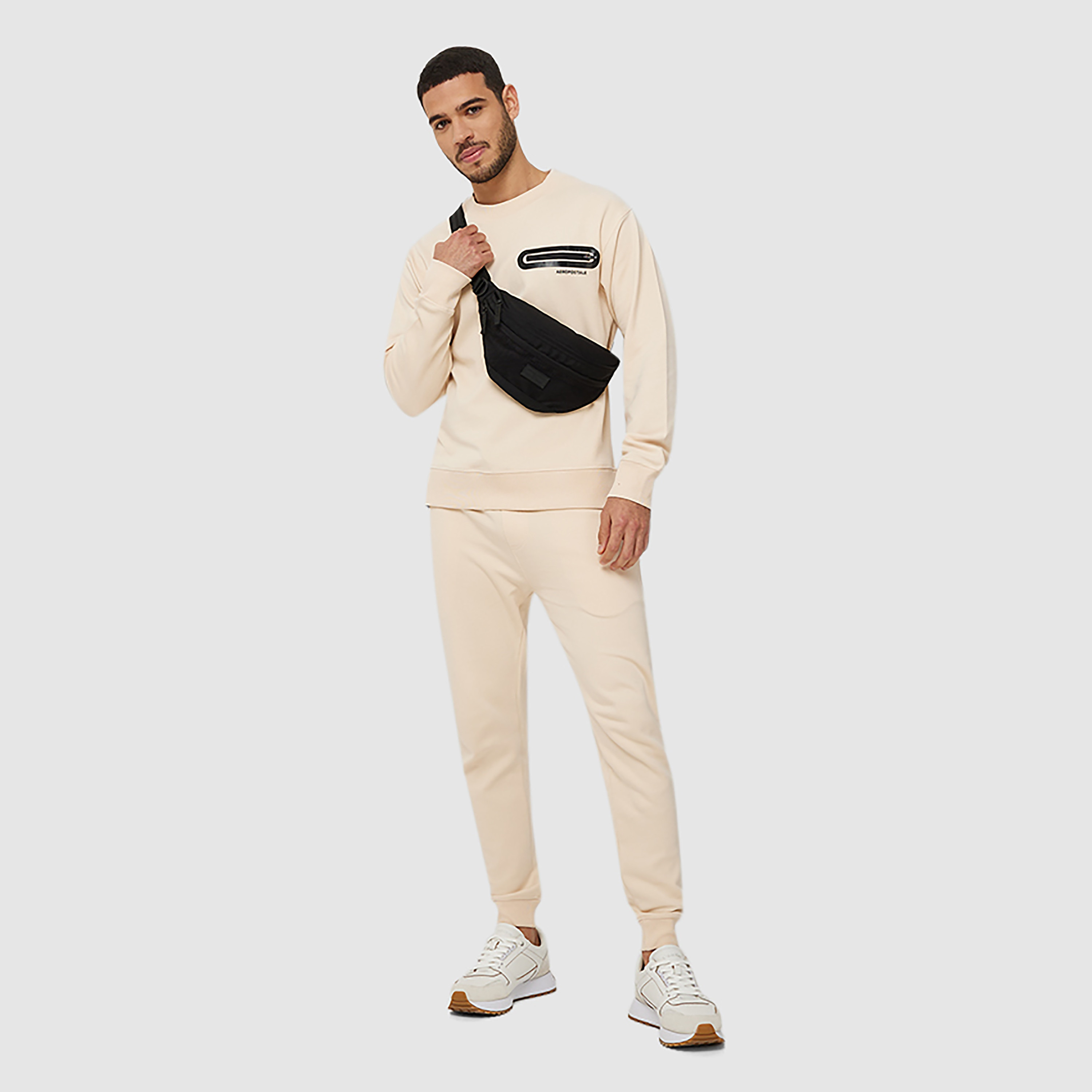 Aeropostale Plain Mid Waist Drawstring Joggers-men-clothing-bottoms-joggers-image-2