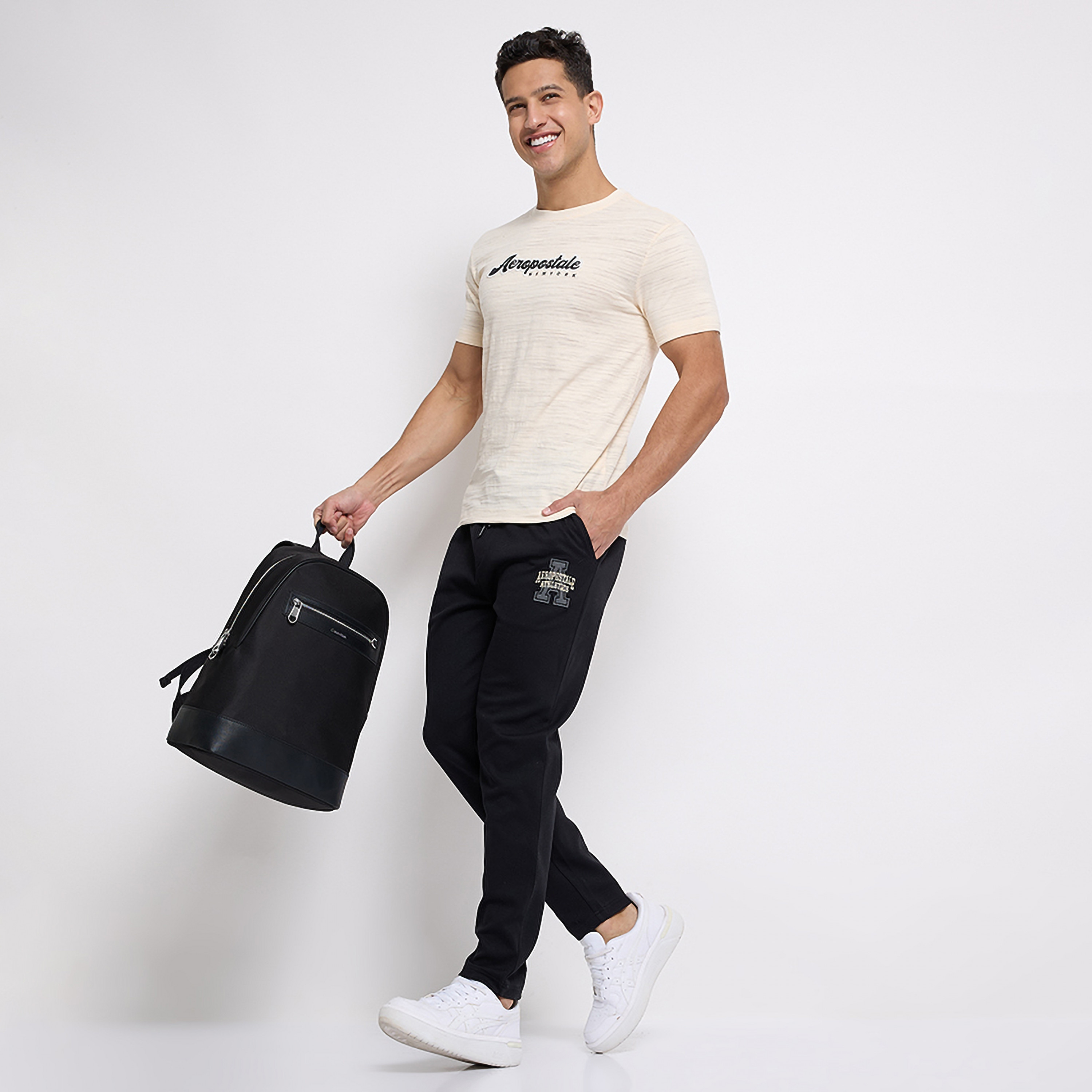 Aeropostale Logo Mid Rise Drawstring Joggers-men-clothing-bottoms-joggers-image-2
