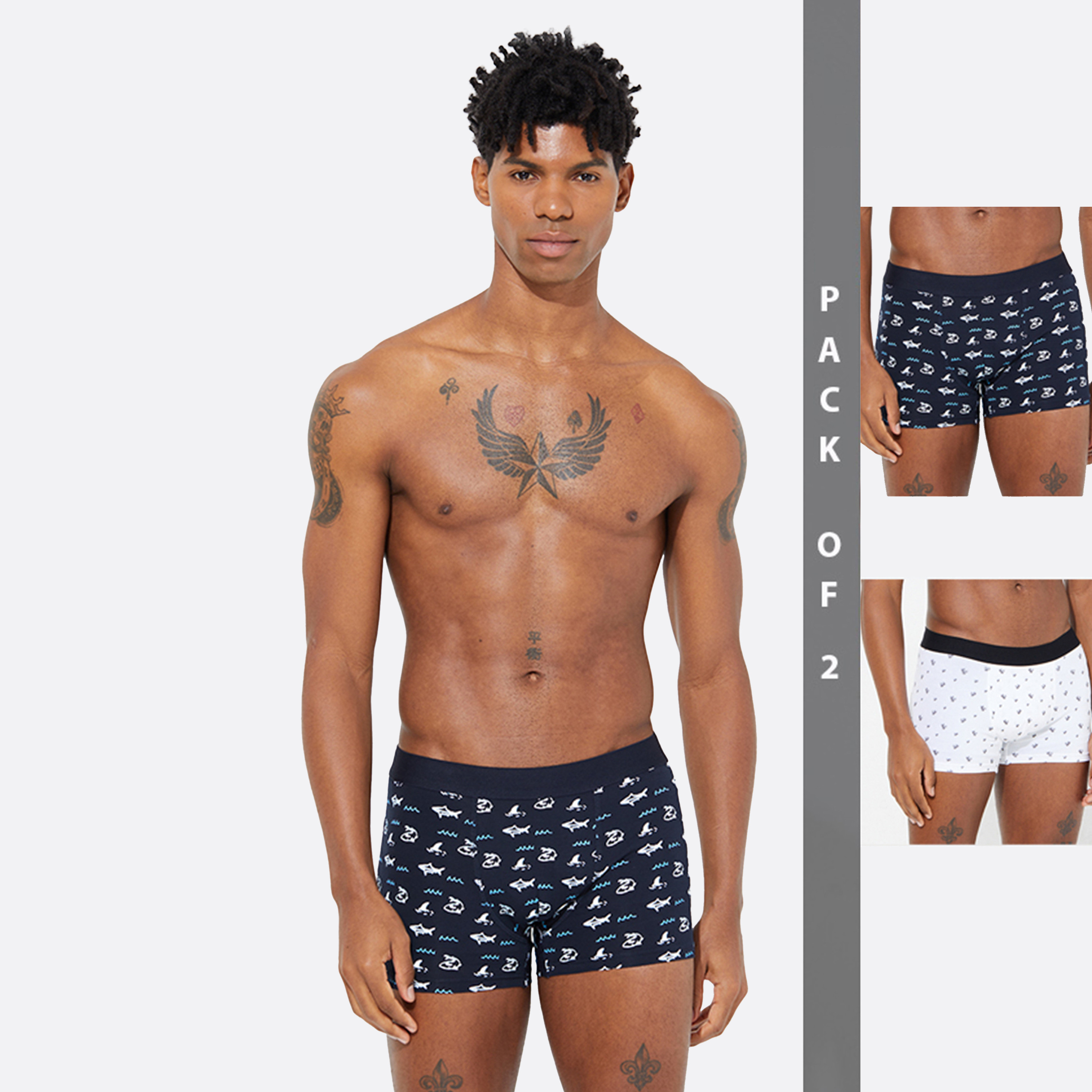 Aeropostale Pack of 2 Printed Trunks-men-clothing-innerwear-underwear-image-1