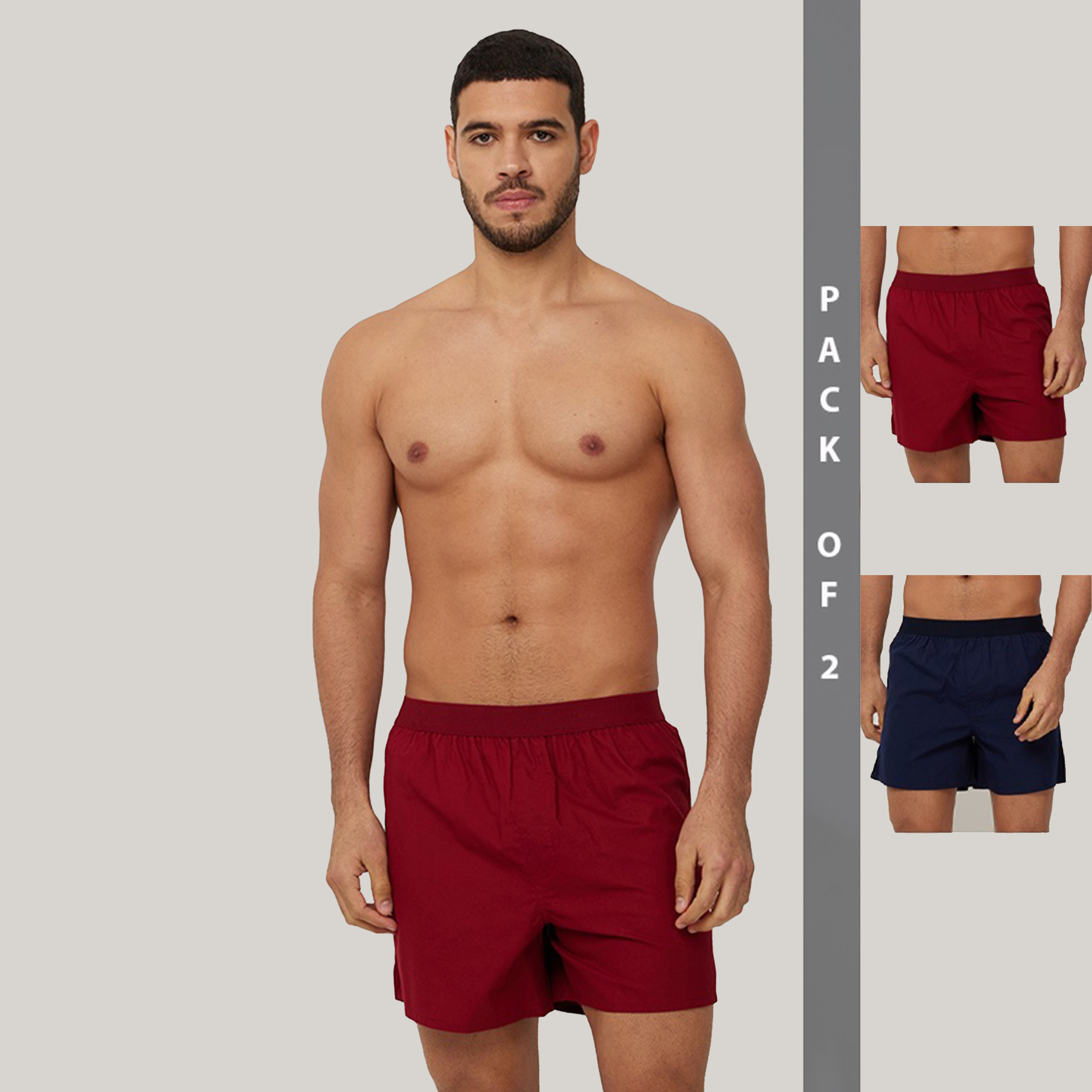 Buy Men s Aeropostale Pack of 2 Solid Boxers Online Centrepoint UAE