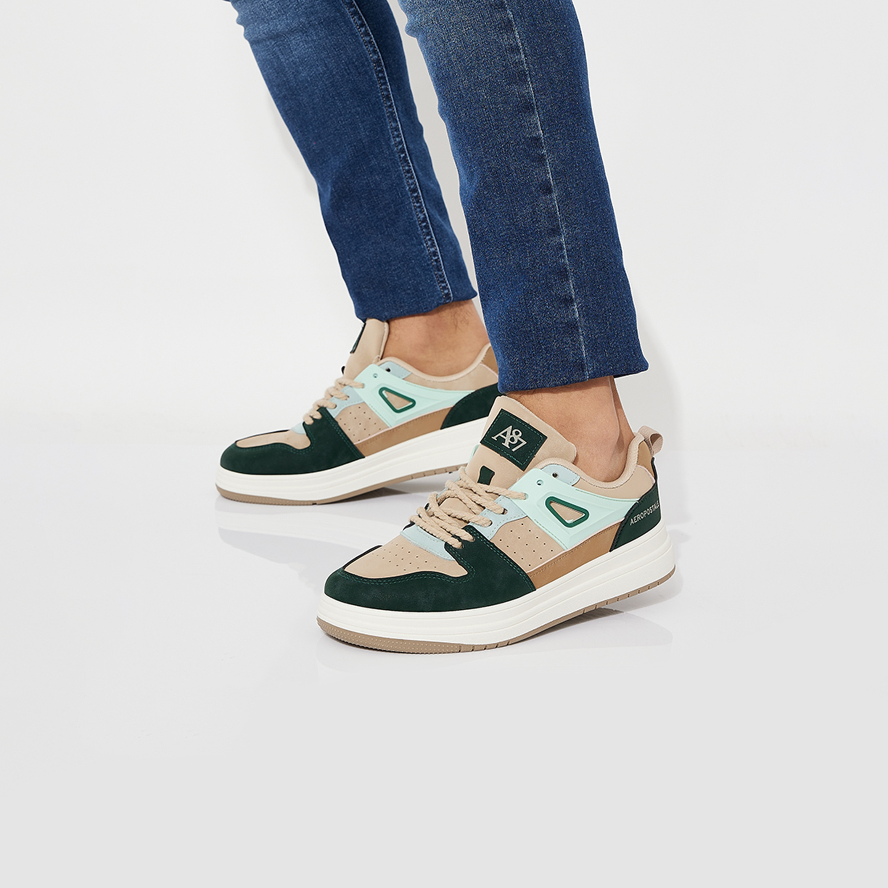 Aeropostale Men's Perforated Low Top Lace-Up Sneakers | AR73466035S24-men-shoes-sneakers-image-6
